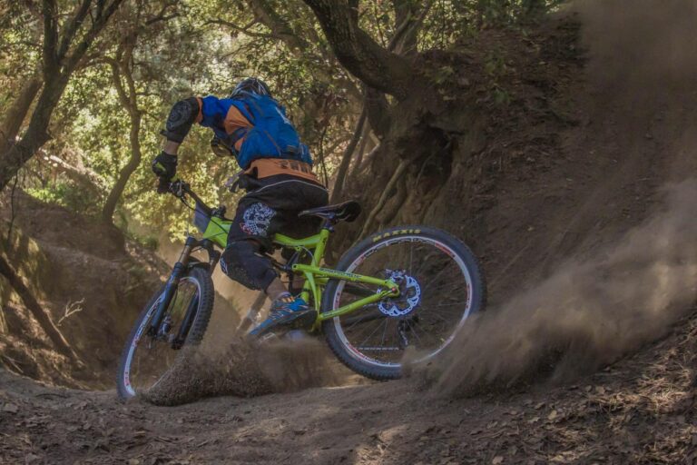 Mountain biker on trail