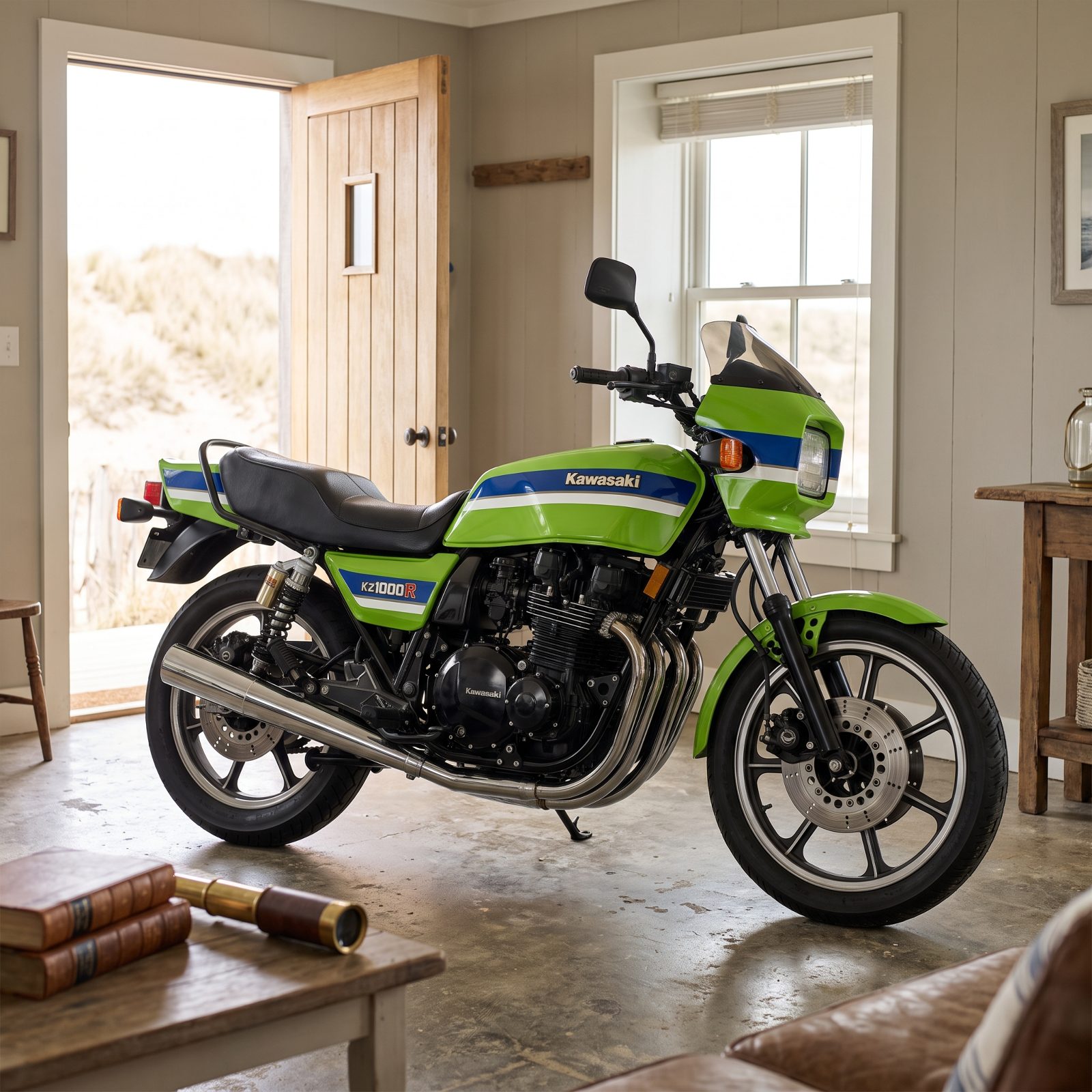 1982 Kawasaki KZ1000R, The Lime-Green Superbike Replica