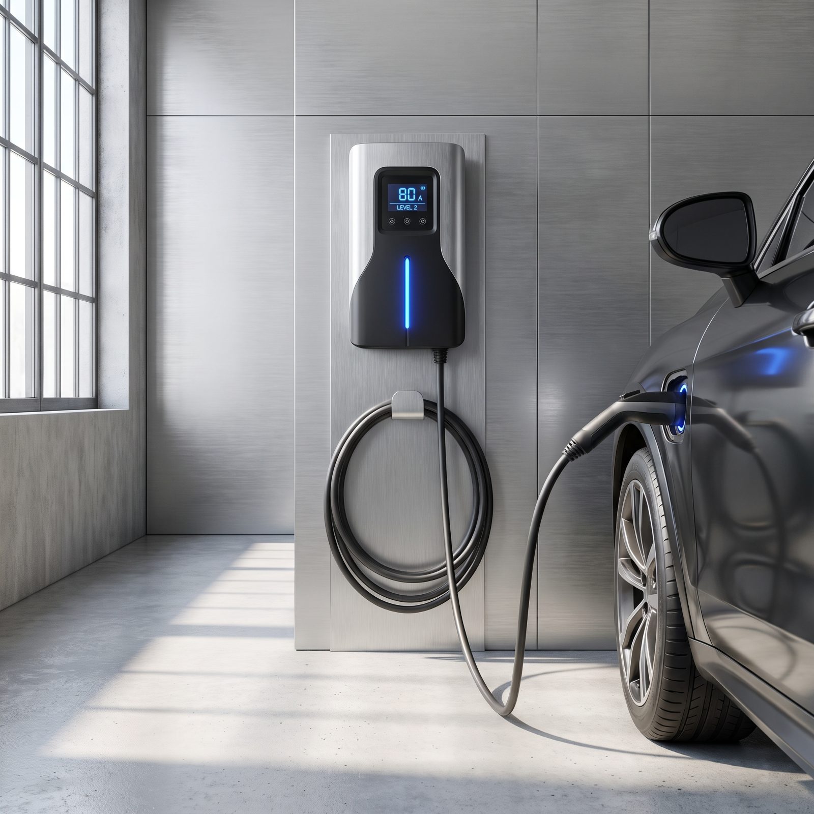 80-Amp Level 2 EV Charging Station