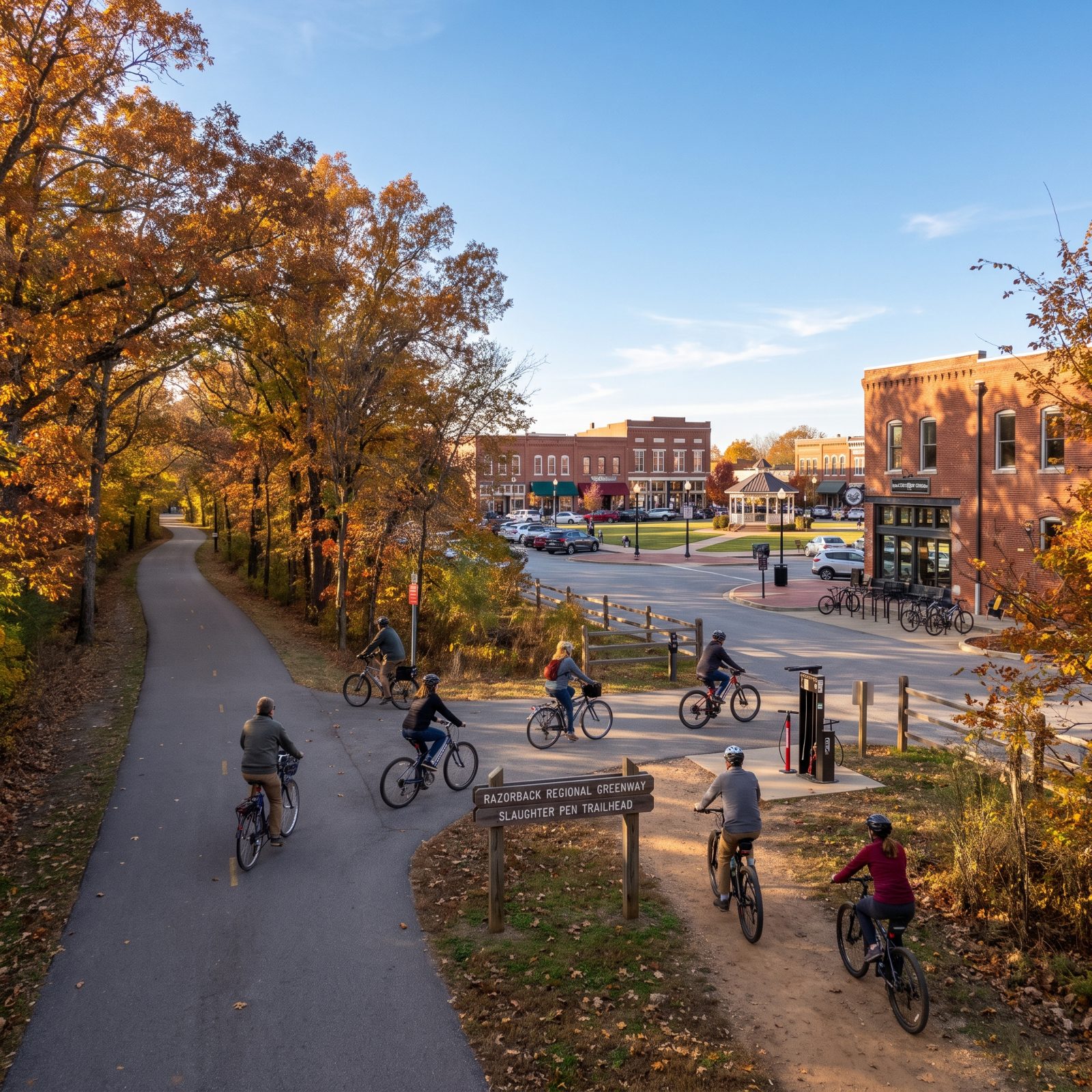 Bentonville, Arkansas, Where a Regional Greenway Runs Into Singletrack Downtown