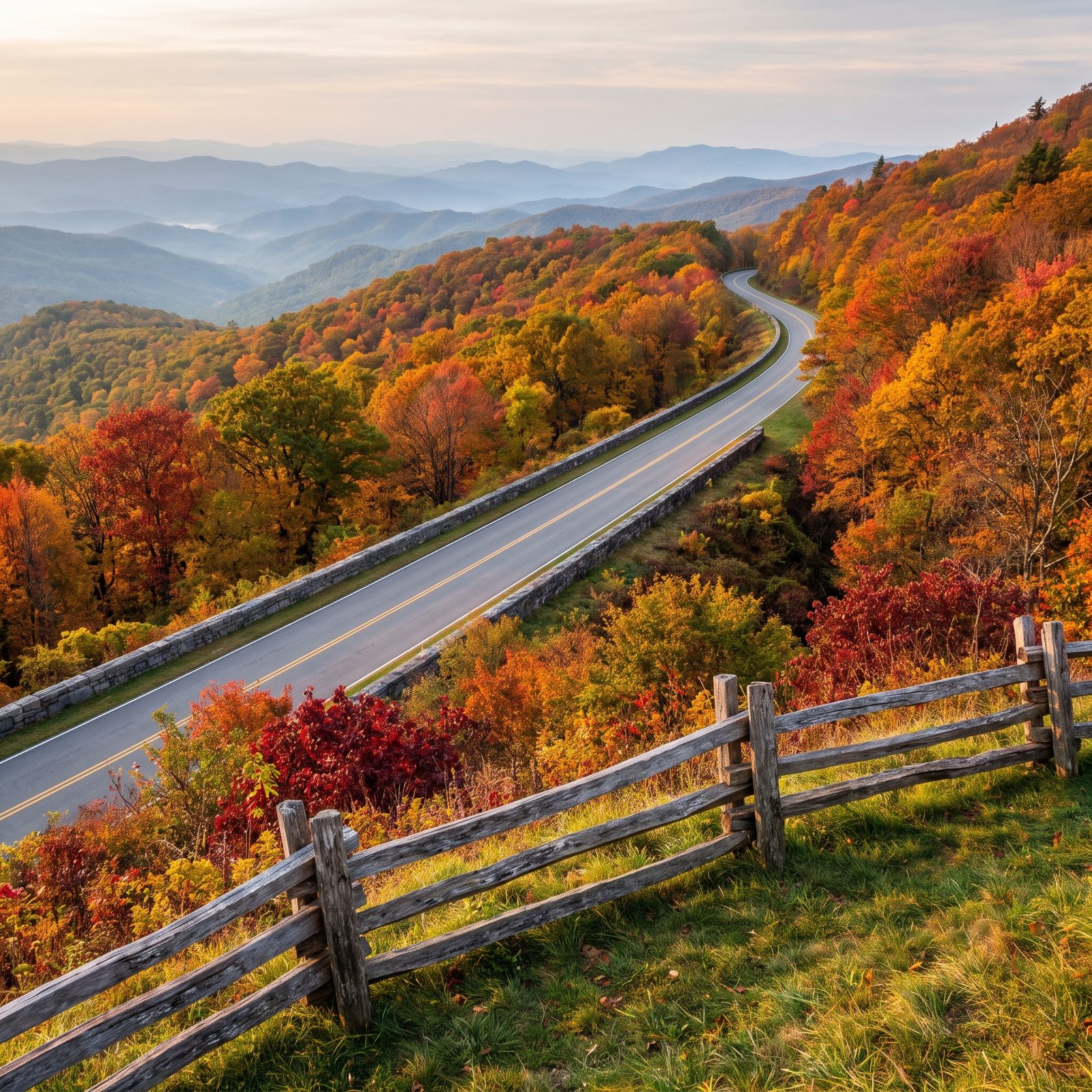 Blue Ridge Parkway Through Virginia and North Carolina