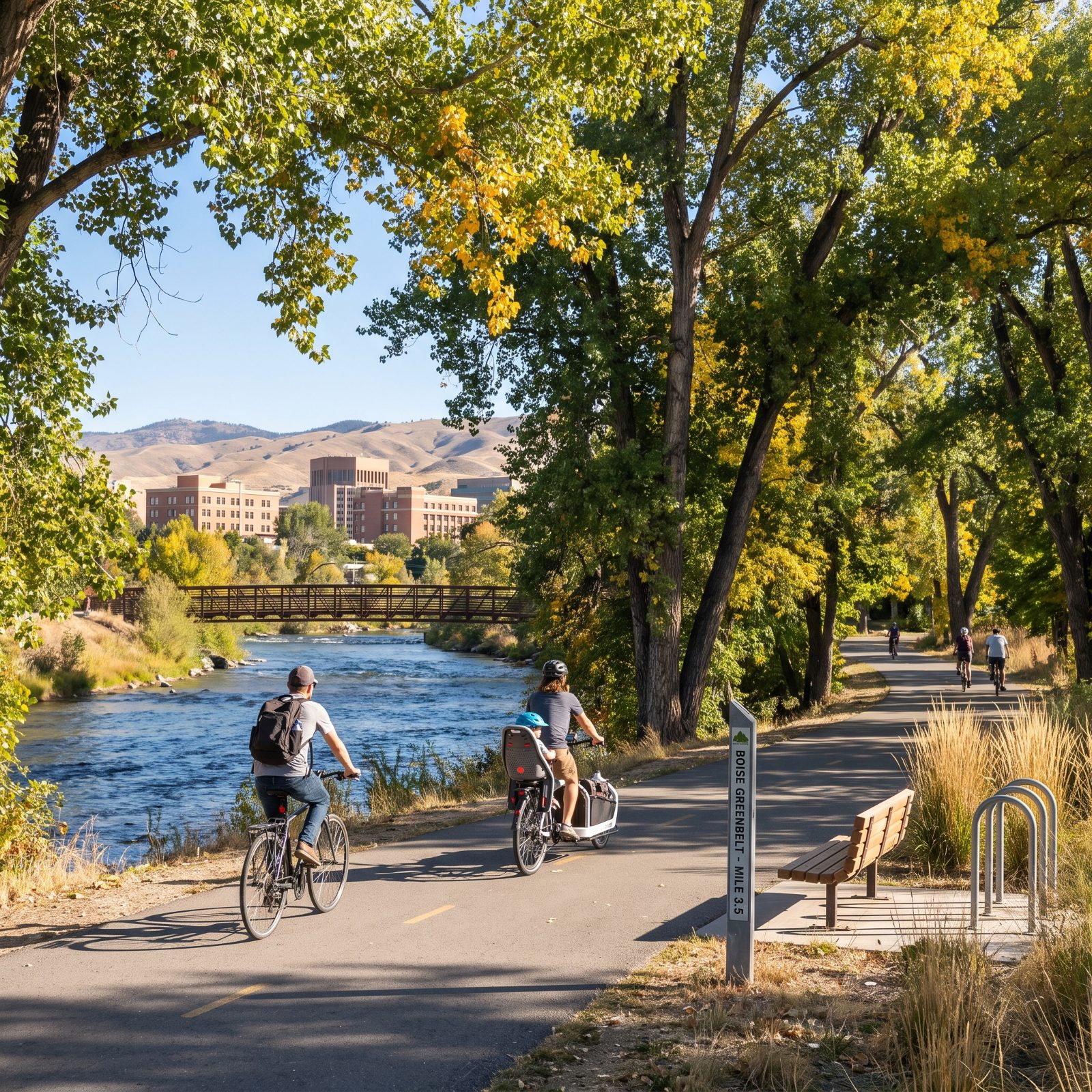 Boise, Idaho, The Greenbelt That Carries You Clear Across the City