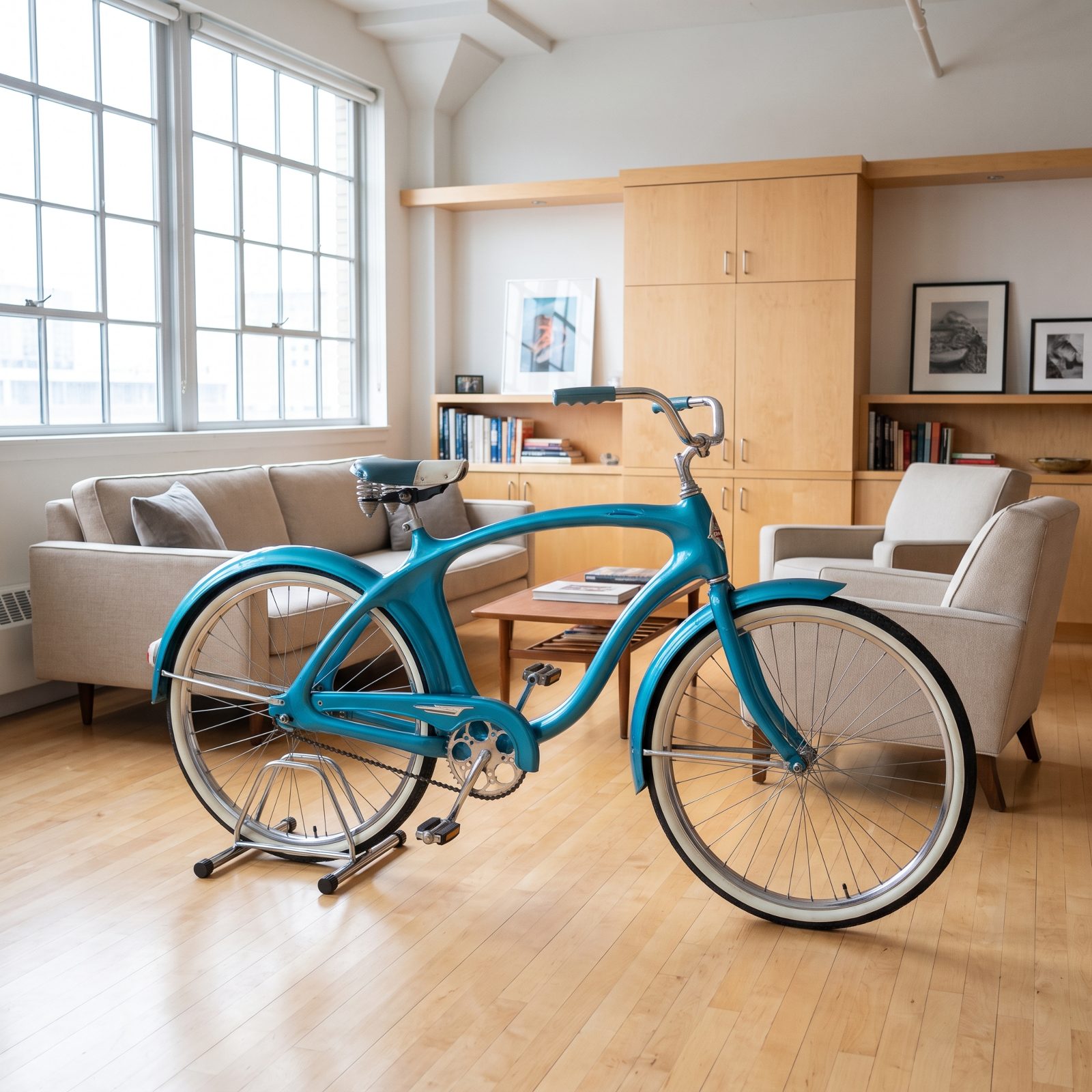 The Bowden Spacelander Wrapped a Bicycle in Molded Fiberglass