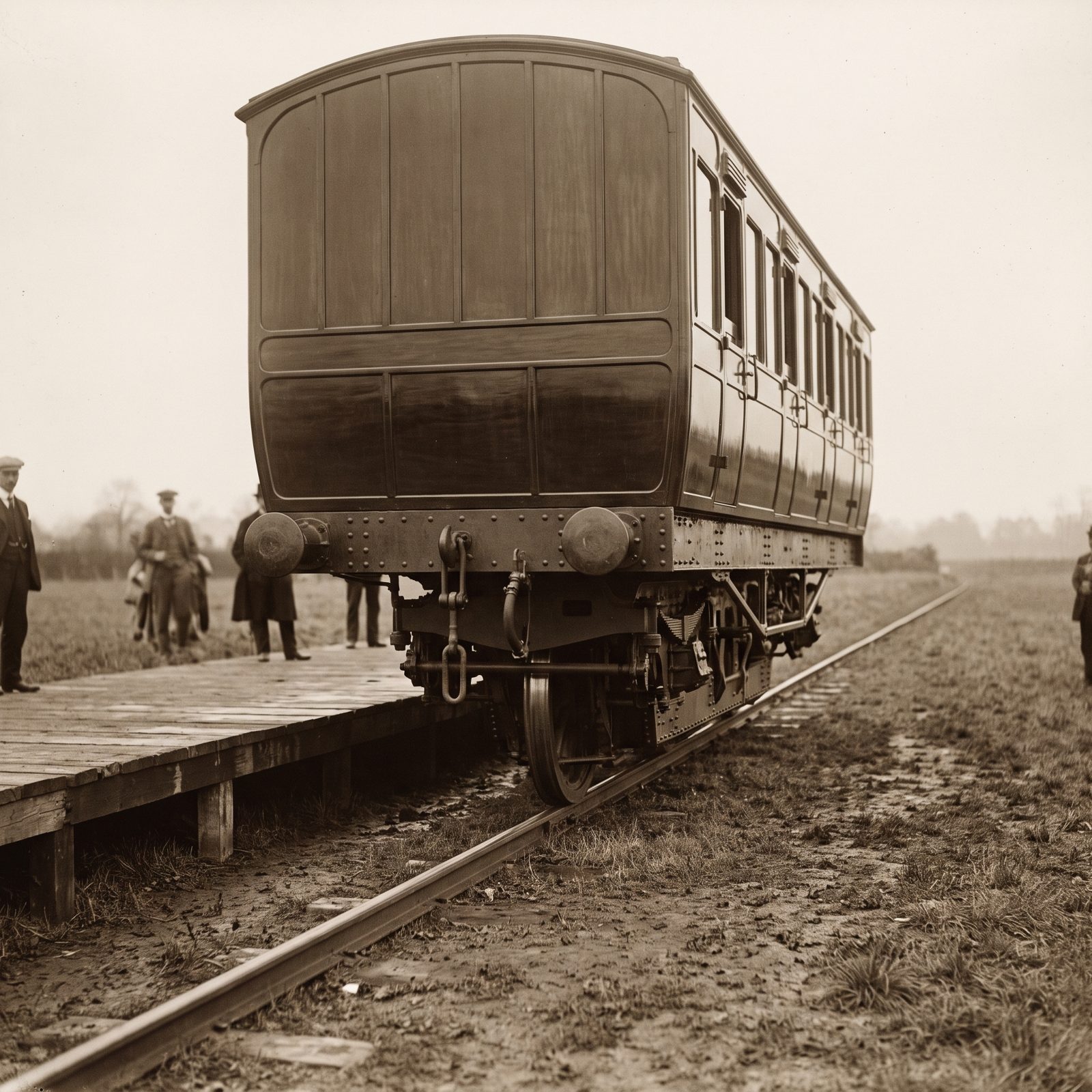 The Brennan Gyroscopic Monorail Leaned Into Curves