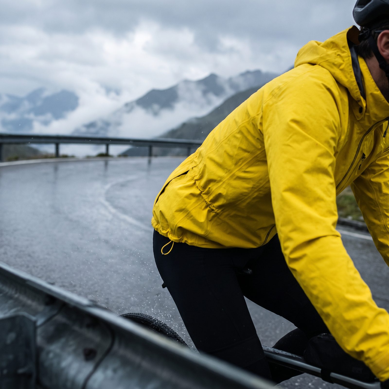 Cinch the Hem of a Rain Jacket Before Descending