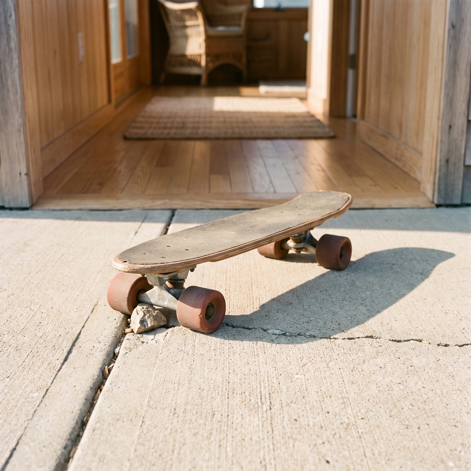 Clay-Wheel Skateboards That Stopped Dead on a Pebble