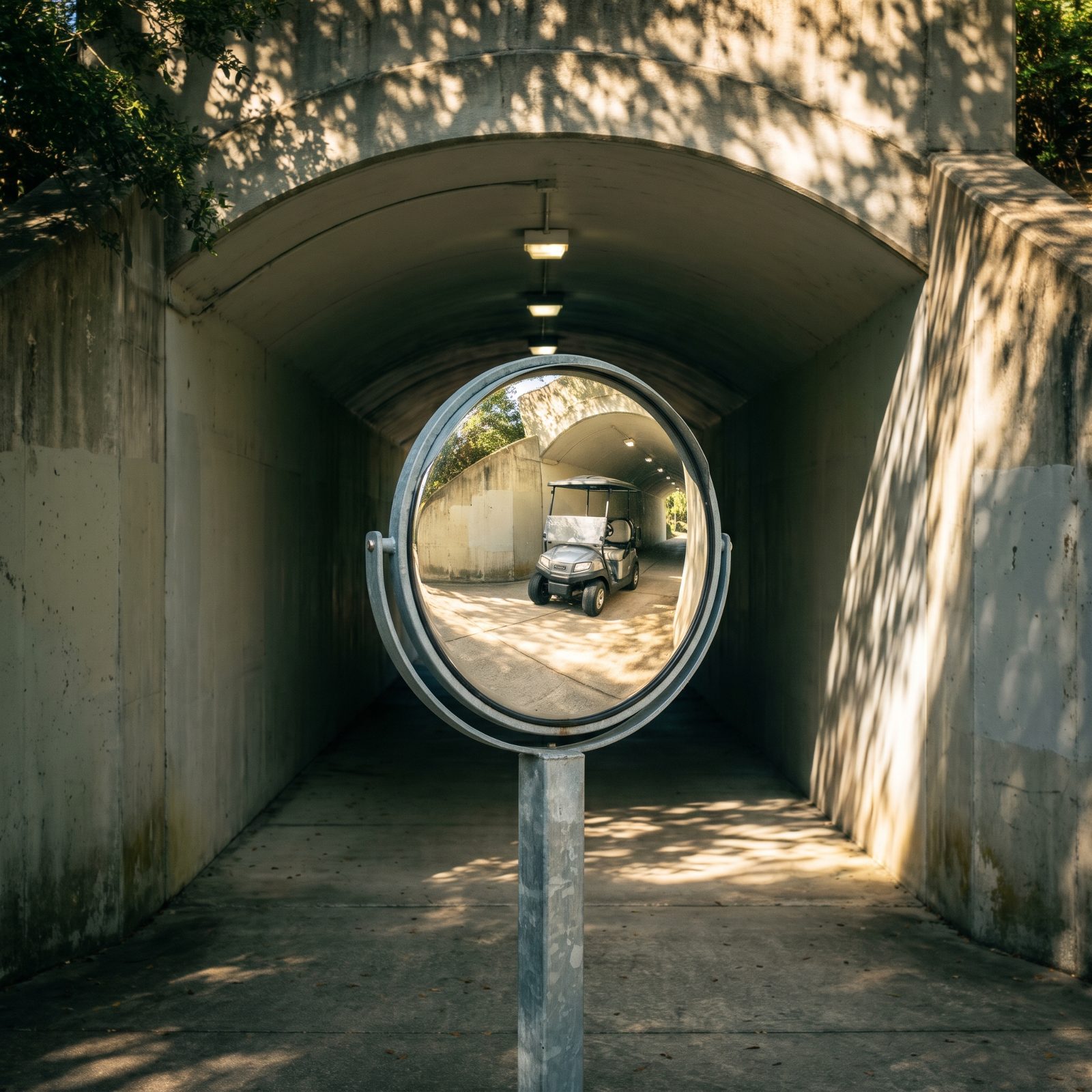 Convex Mirrors at Blind Tunnel Approaches