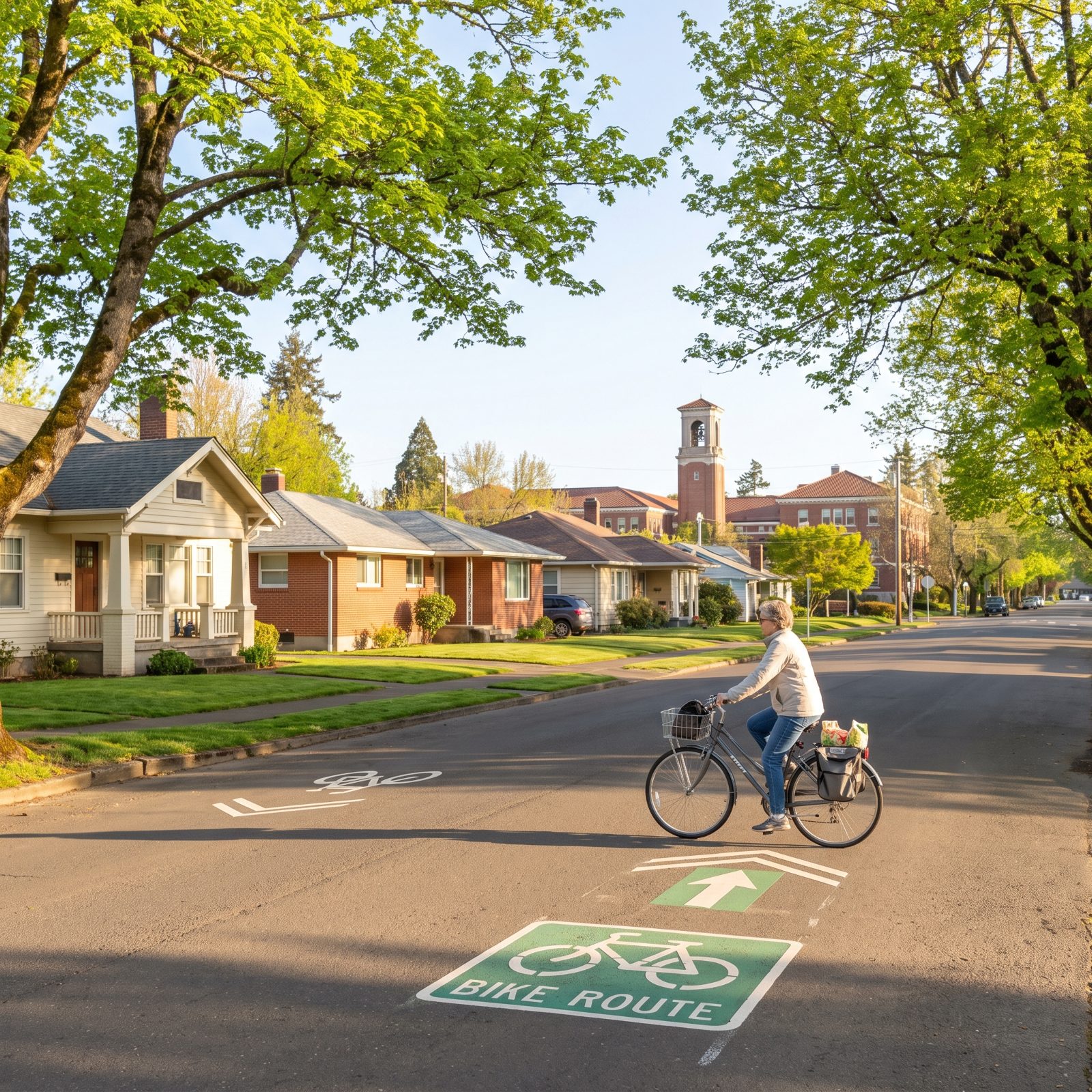 Corvallis, Oregon, Neighborhood Bikeways Make Campus and Downtown Easy to Reach