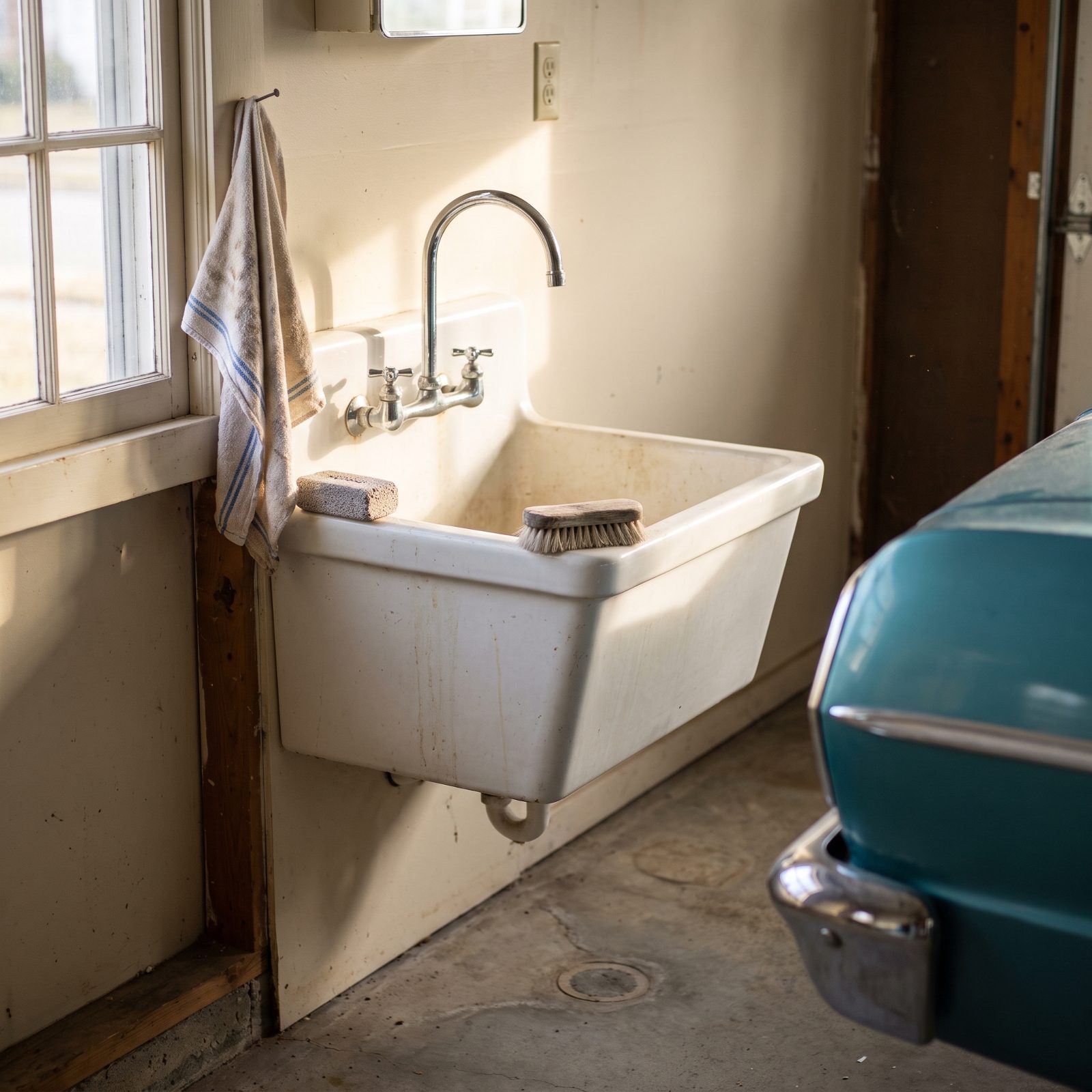 A Deep Porcelain Utility Sink