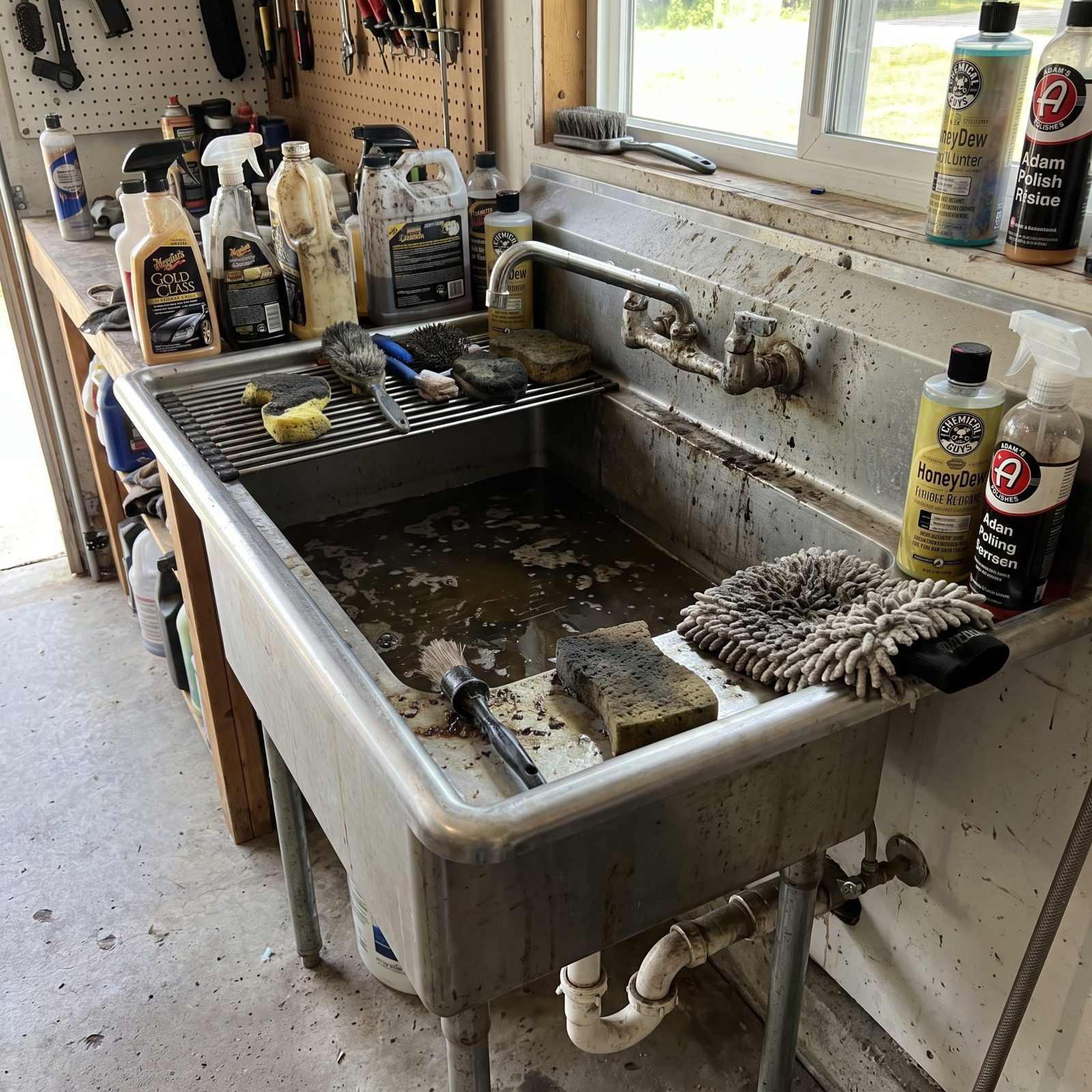 Deep Utility Sink for Detailing Tools