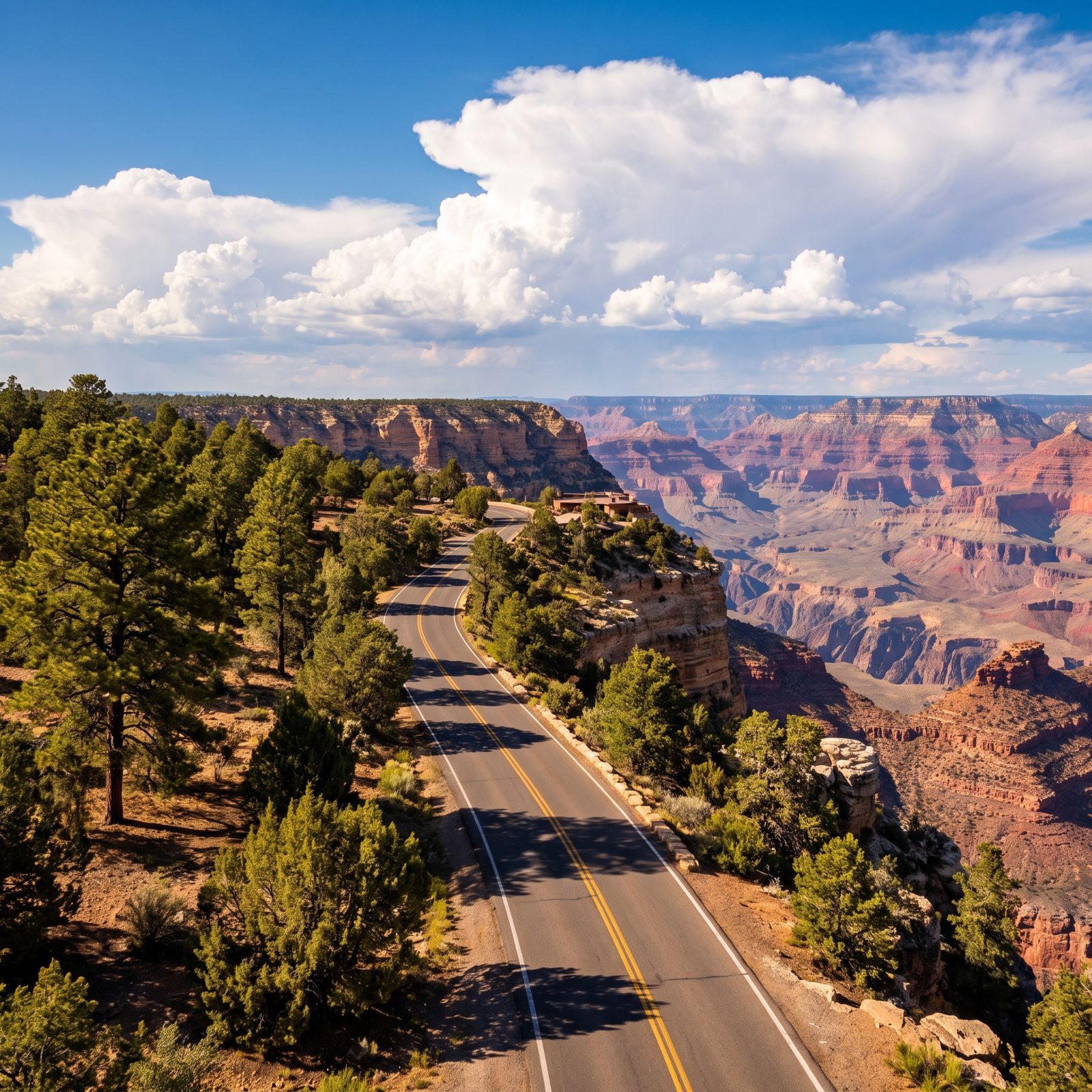 Desert View Drive Along the Grand Canyon's South Rim, Arizona