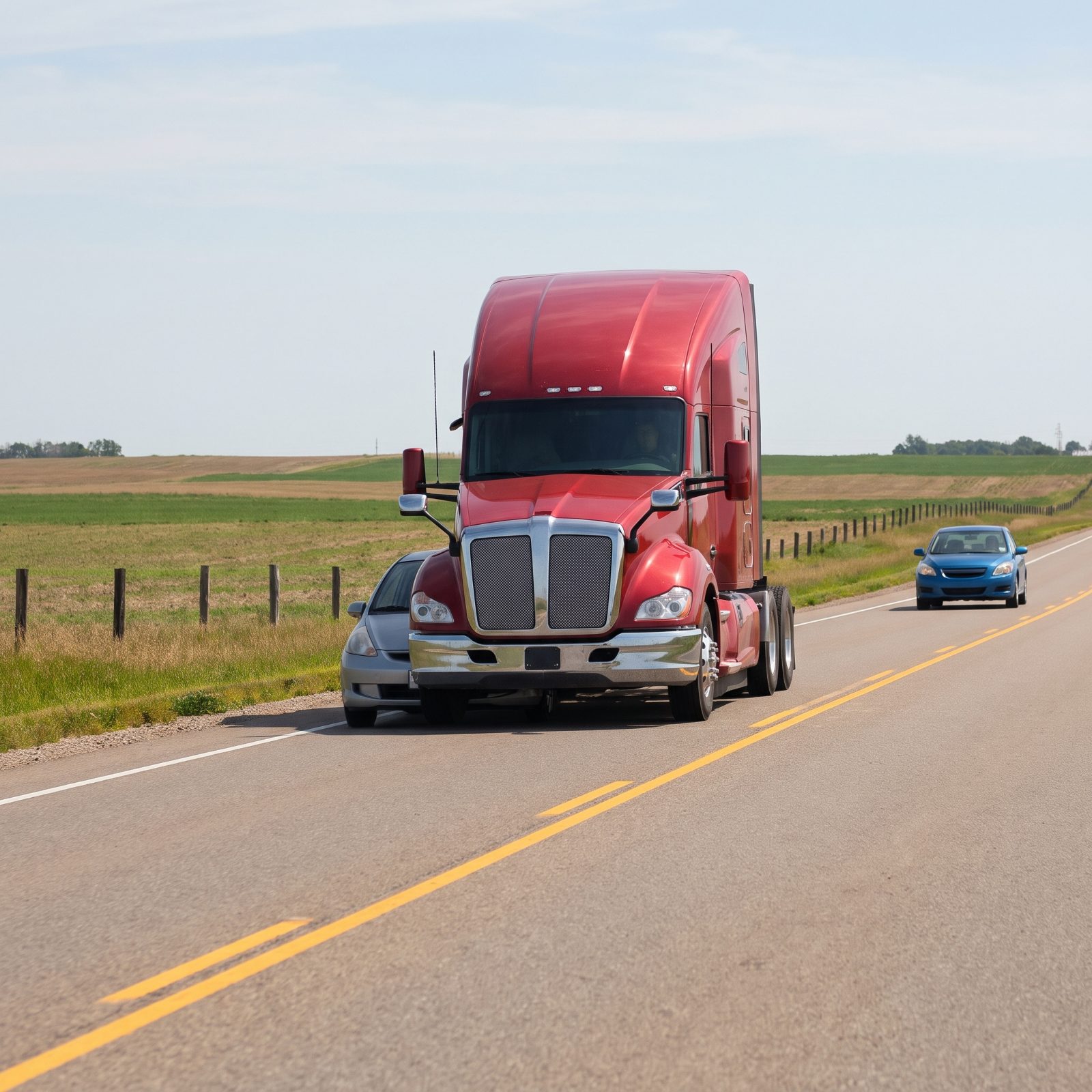 Do Not Hide a Small Car Directly in Front of a Truck's Hood