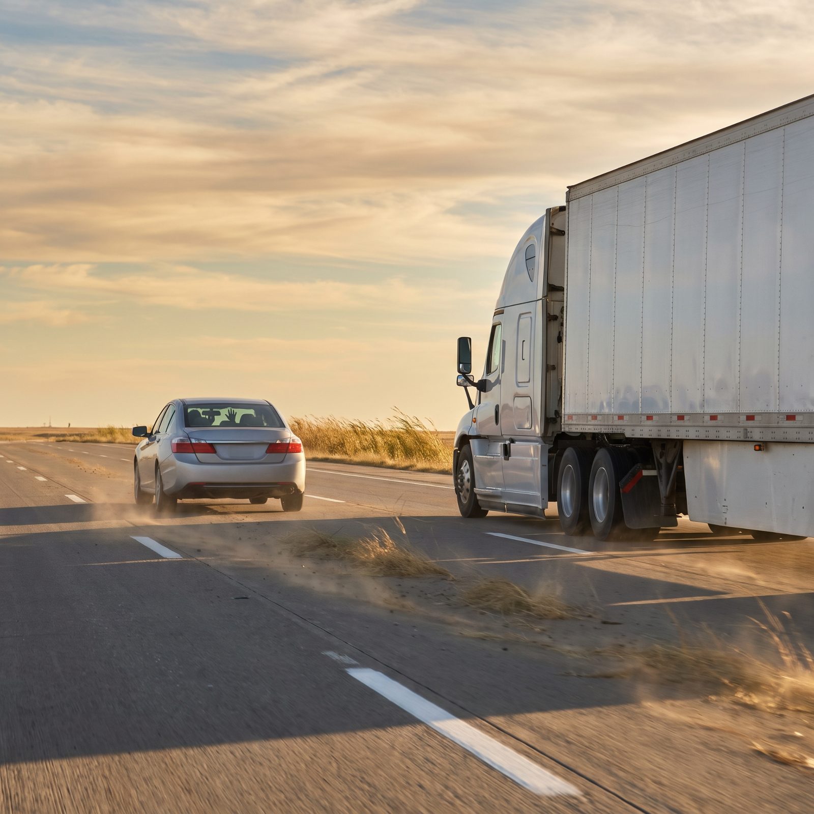 Expect a Pressure Wave When Passing a Truck in Strong Wind
