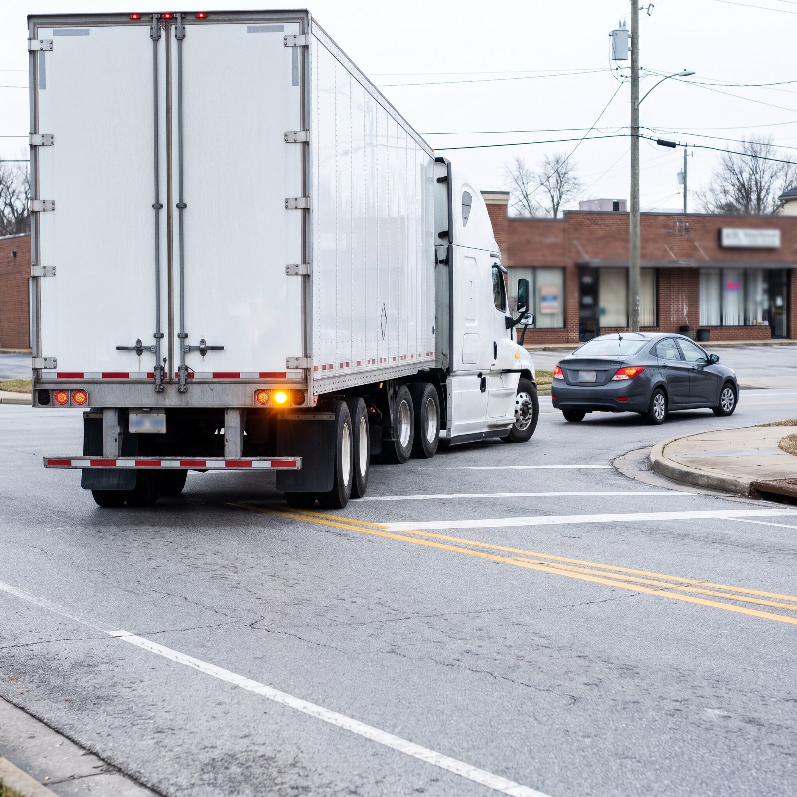 Expect a Right-Turning Truck to Move Left, and Never Squeeze Alongside It