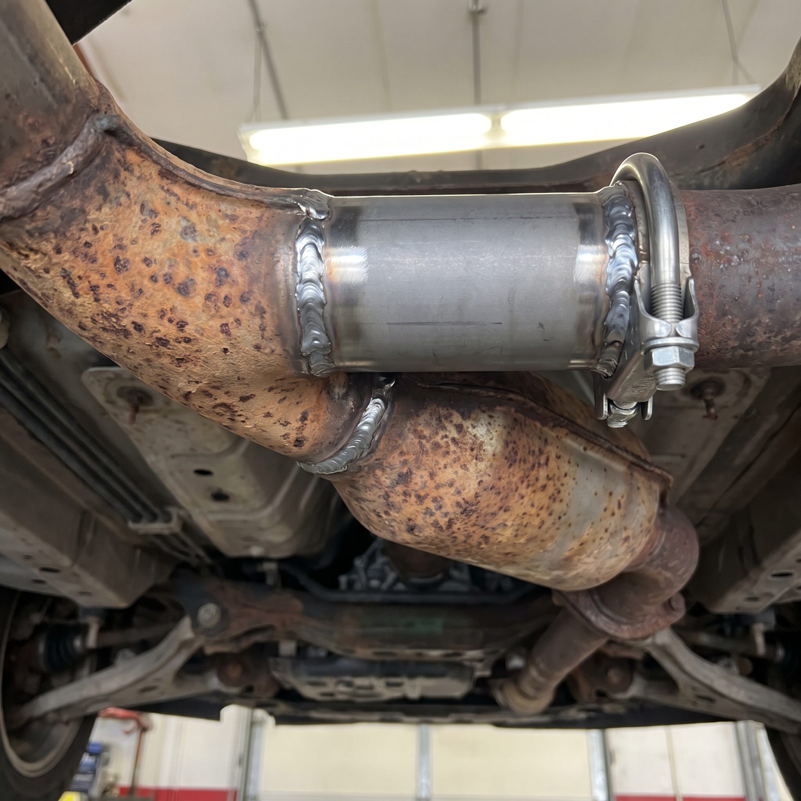 Fresh Seams on a Cut-and-Welded Catalytic Converter