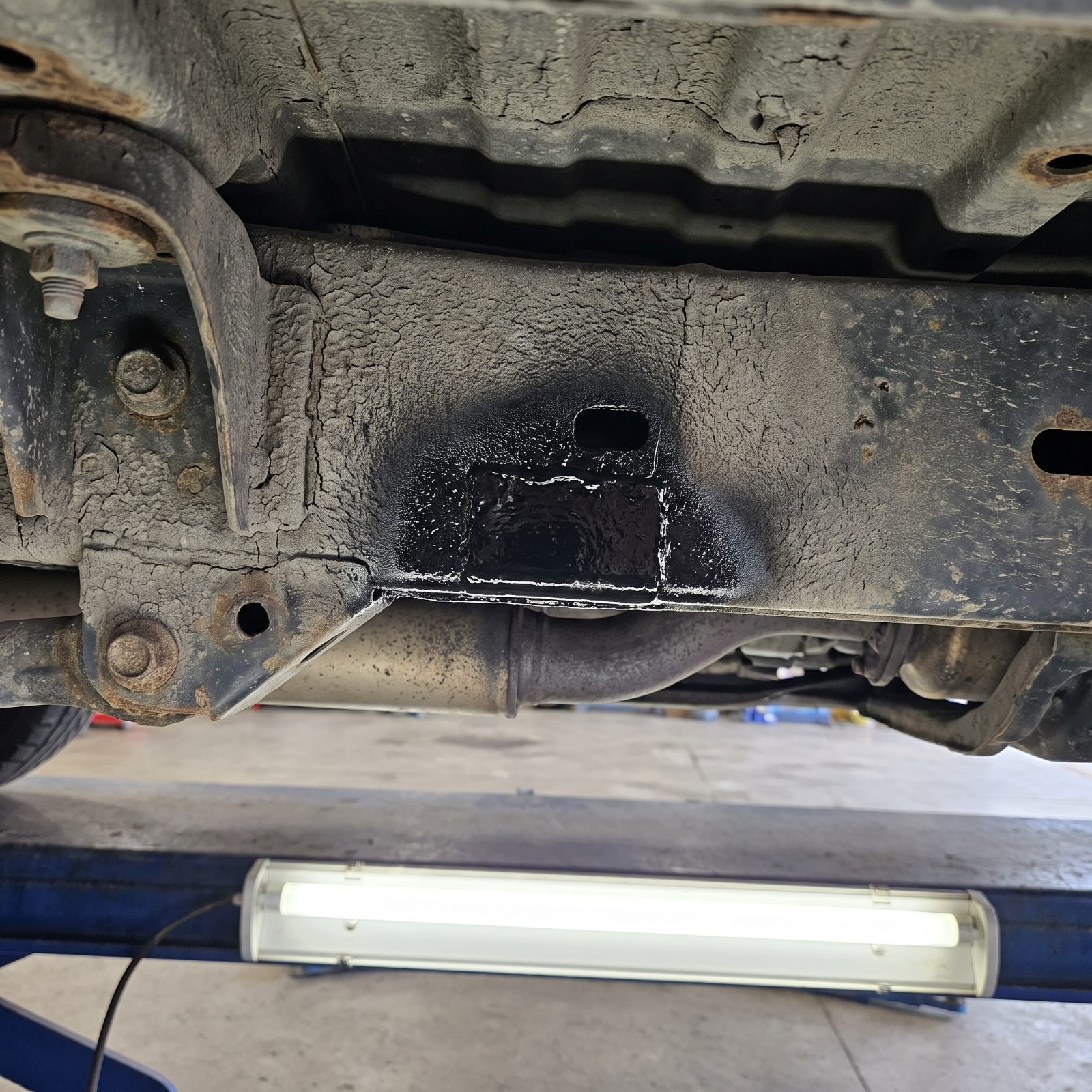 Fresh Undercoating in One Small Area