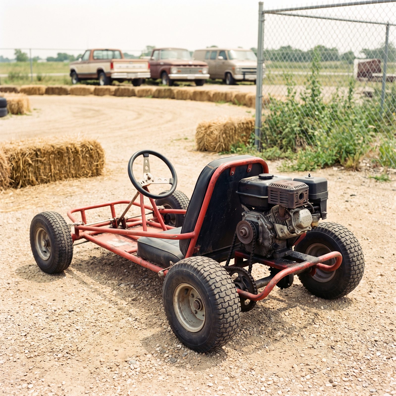 Gas-Powered Go-Karts With Exposed Engines and Minimal Barriers