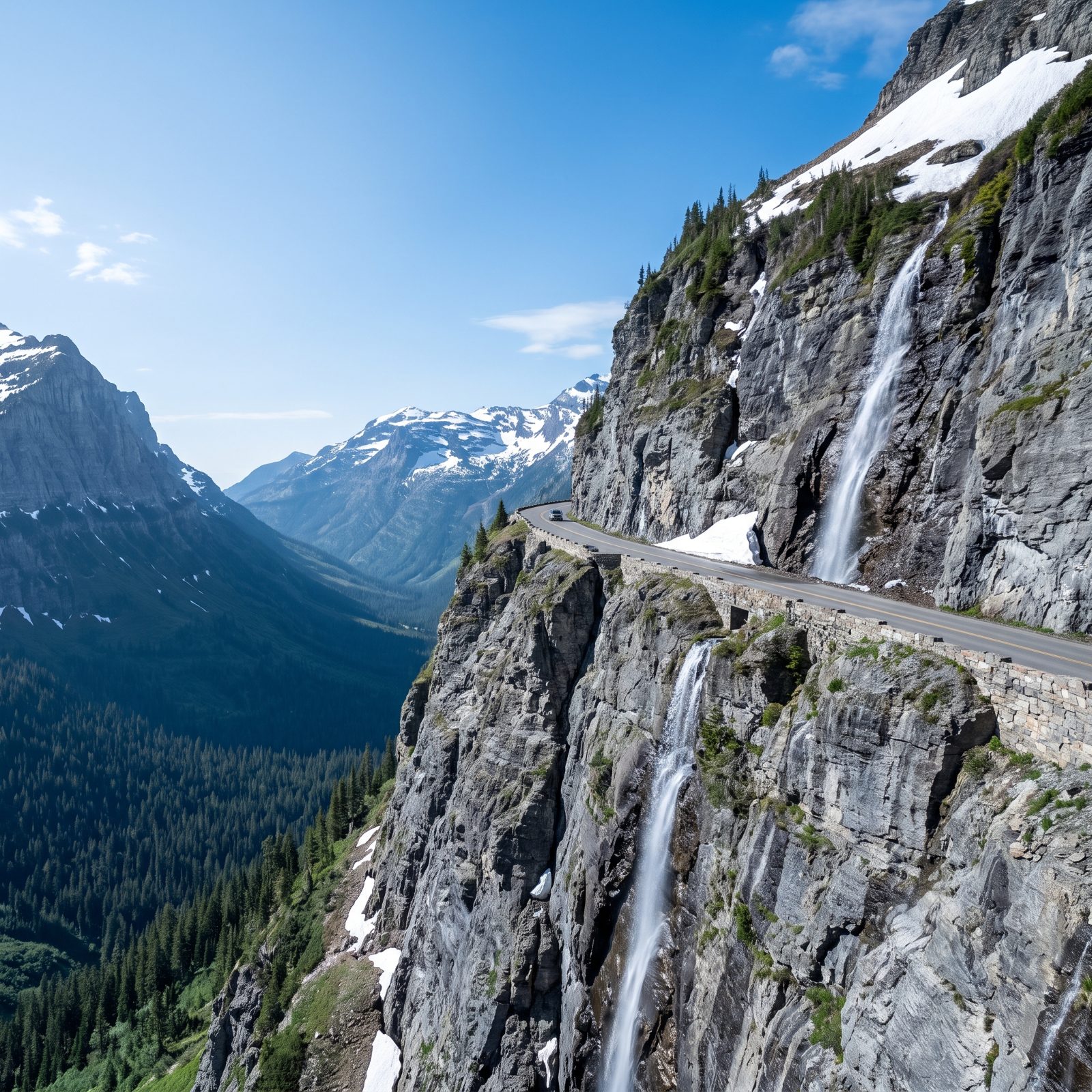 Going-to-the-Sun Road Through Glacier National Park, Montana
