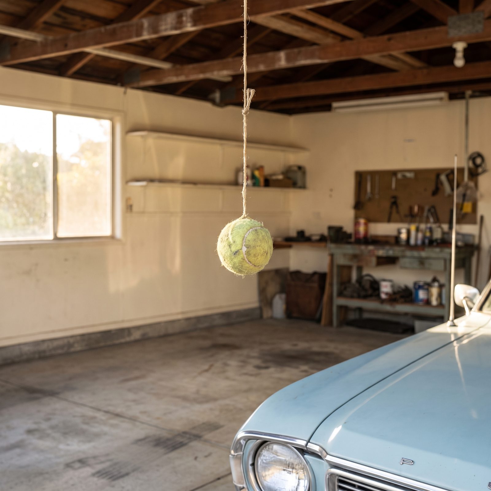 A Hanging Tennis Ball Parking Guide