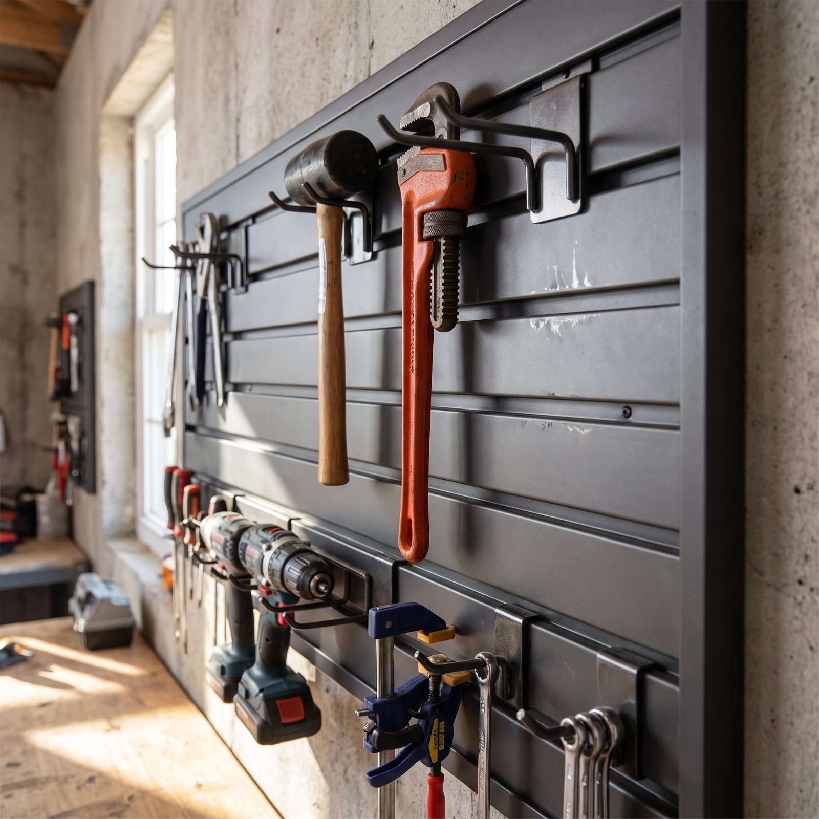 Heavy-Duty Slatwall Panels That Turn a Bare Wall Into Storage