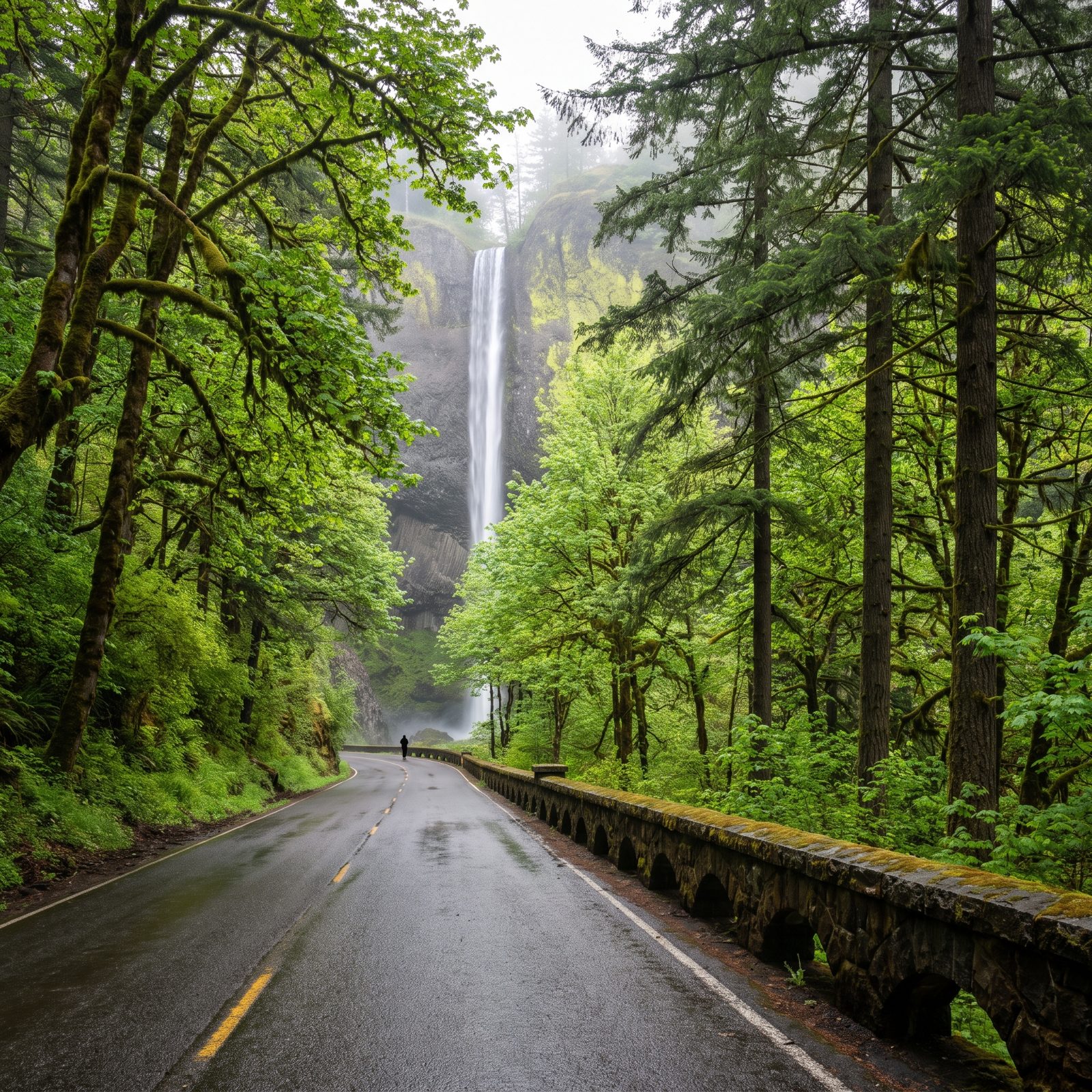 Historic Columbia River Highway Through Oregon's Waterfall Corridor