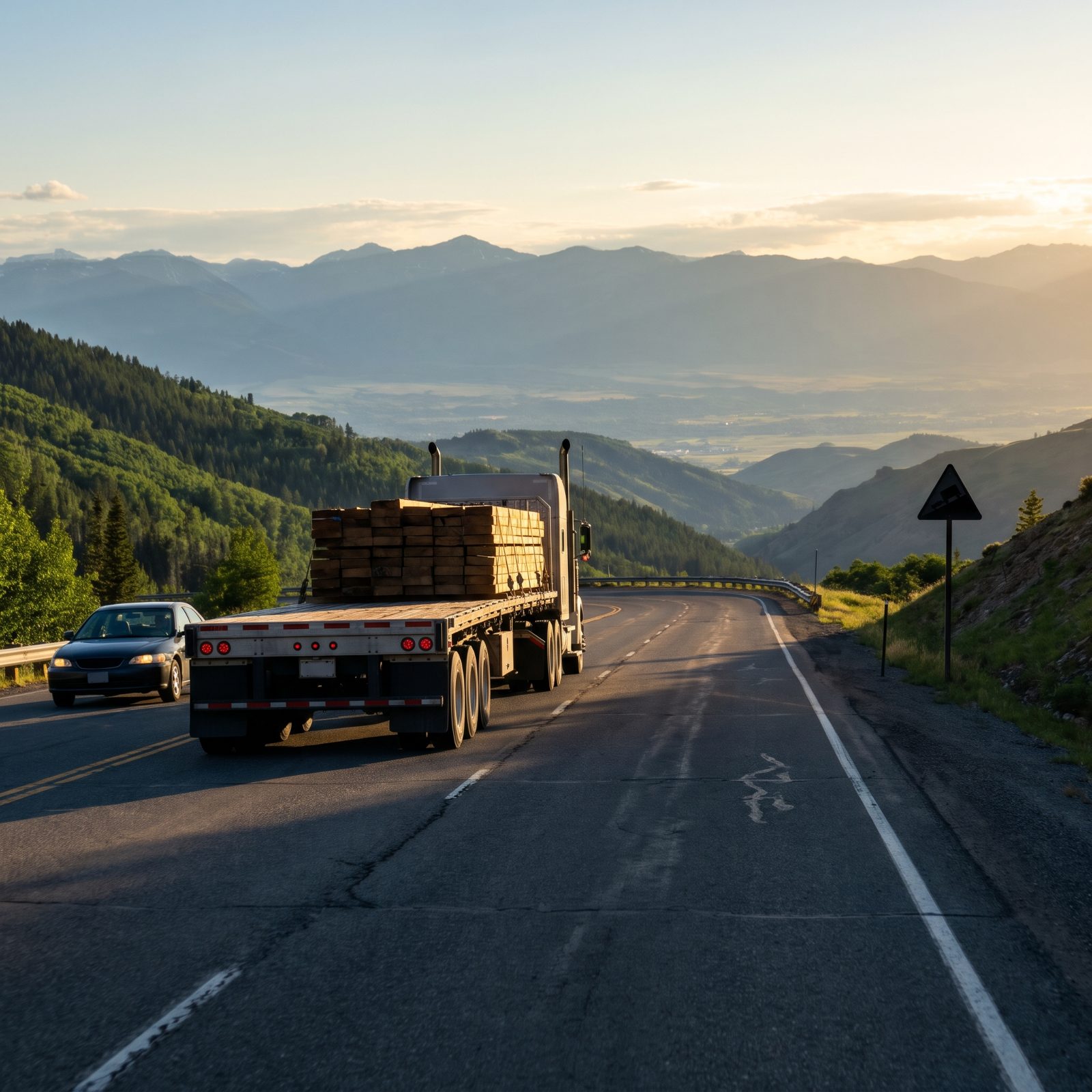 Keep the Gap in Front of a Truck Open on a Steep Descent