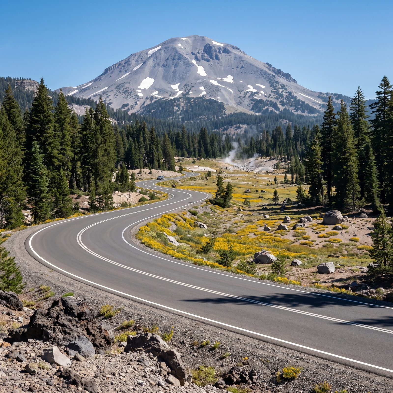 Lassen Volcanic National Park Highway, California