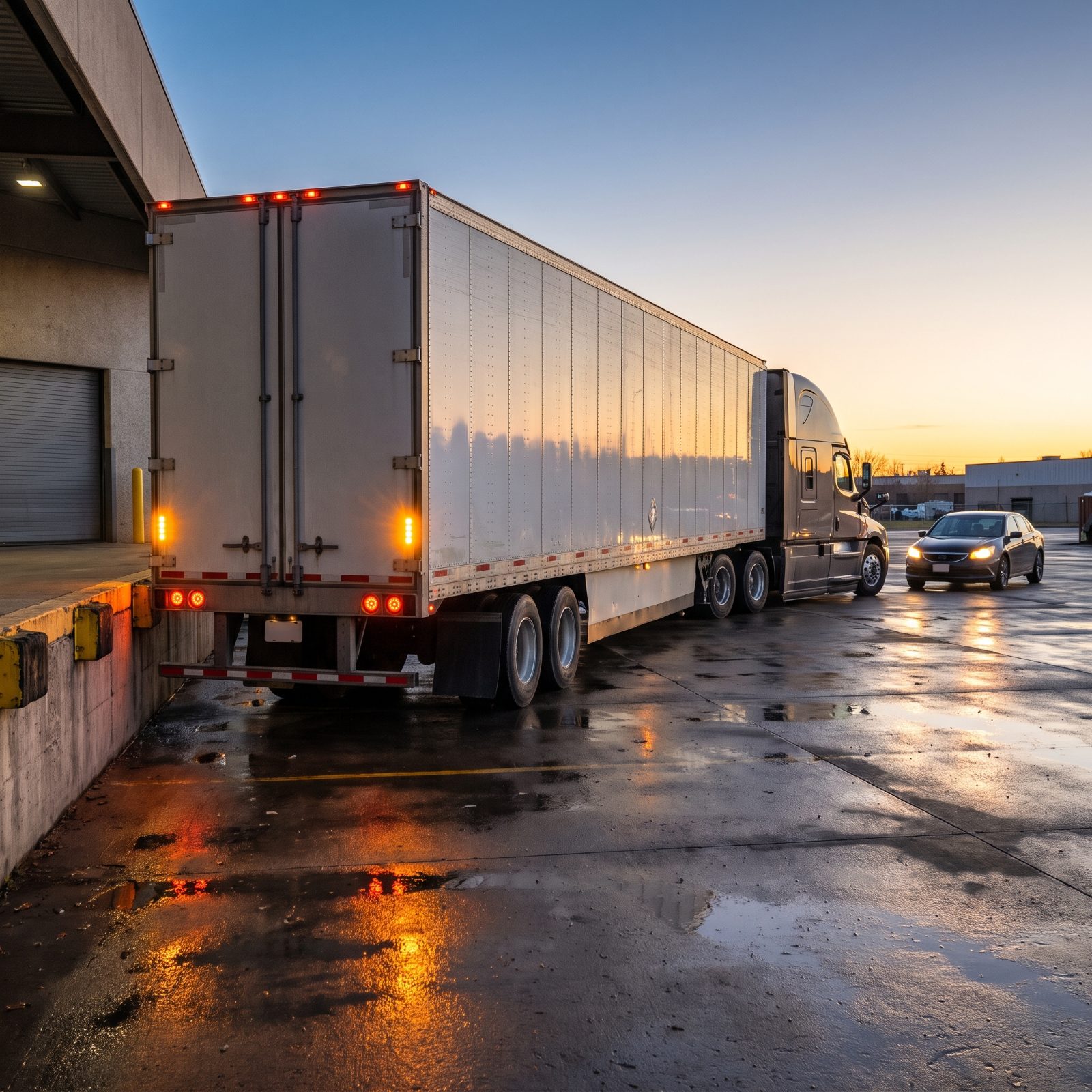 Let a Truck Finish Reversing and Never Pass Behind Its Trailer
