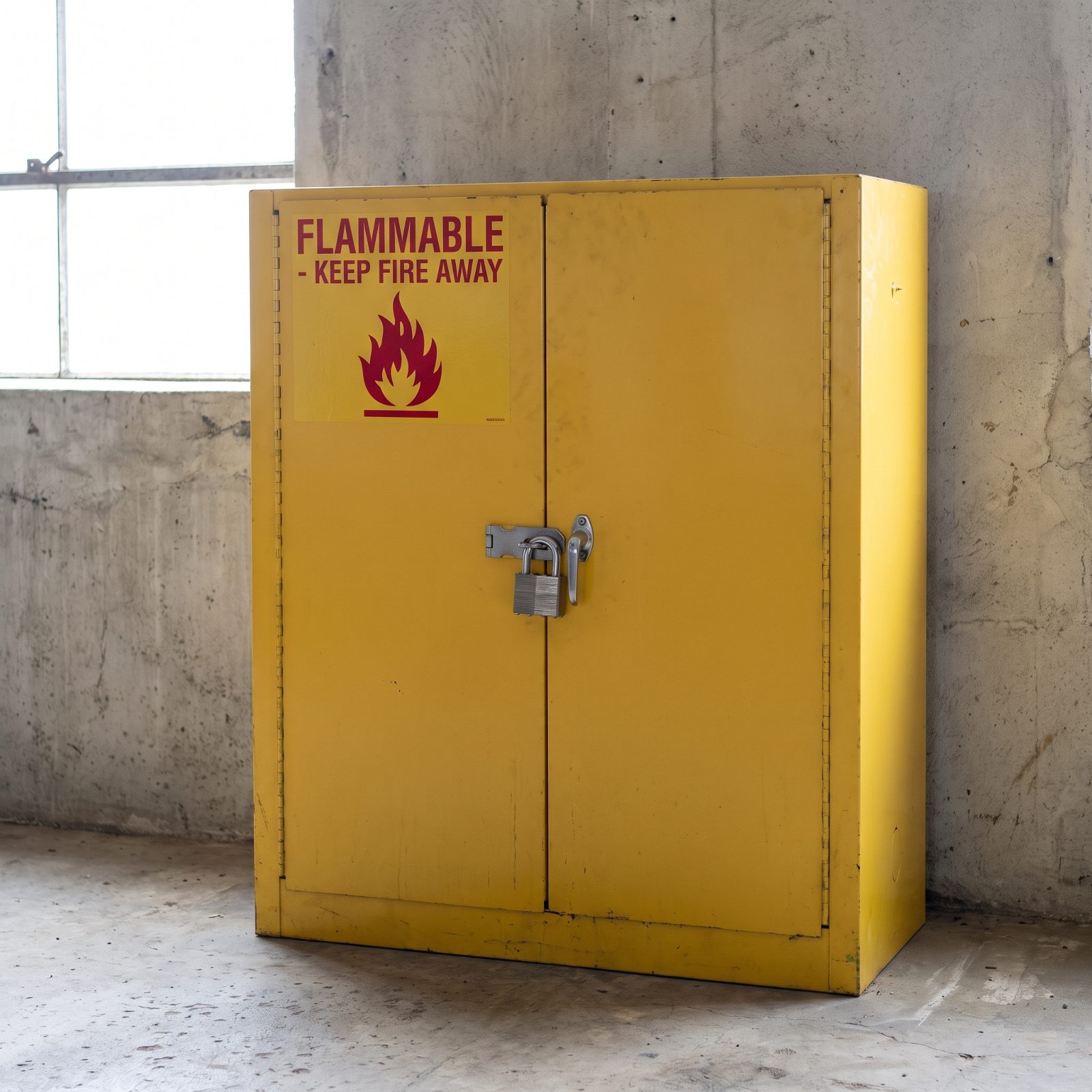 Lockable Flammable-Liquids Cabinet for Gas, Oil, and Solvents