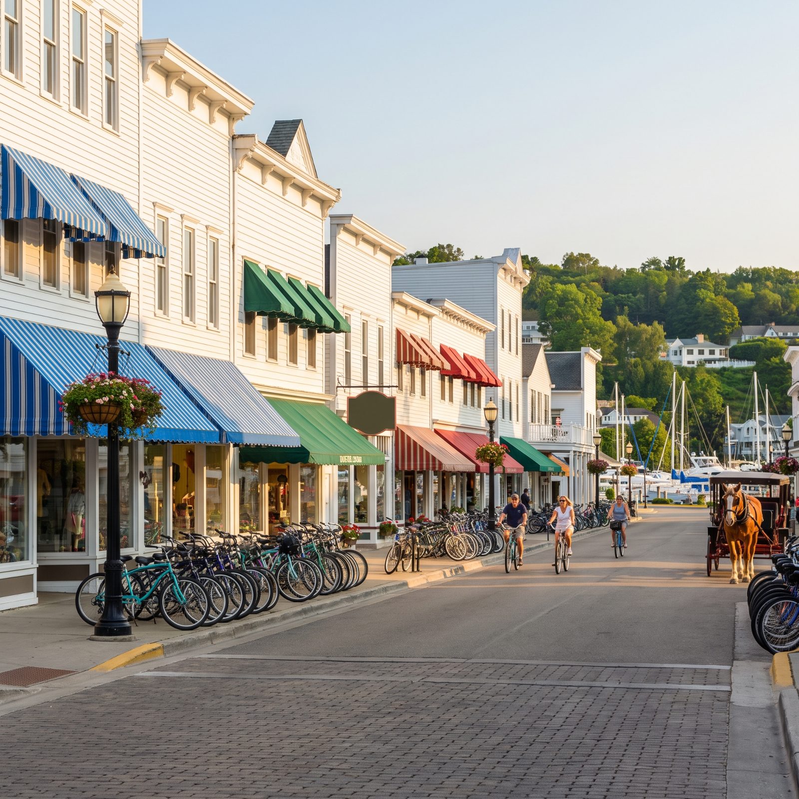 Mackinac Island, Michigan, No Cars Allowed, So the Bicycle Rules