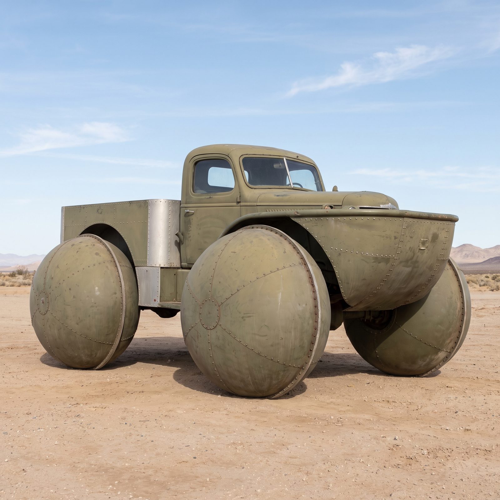 The Marmon-Herrington Rhino Rolled on Four Hemispherical Wheels