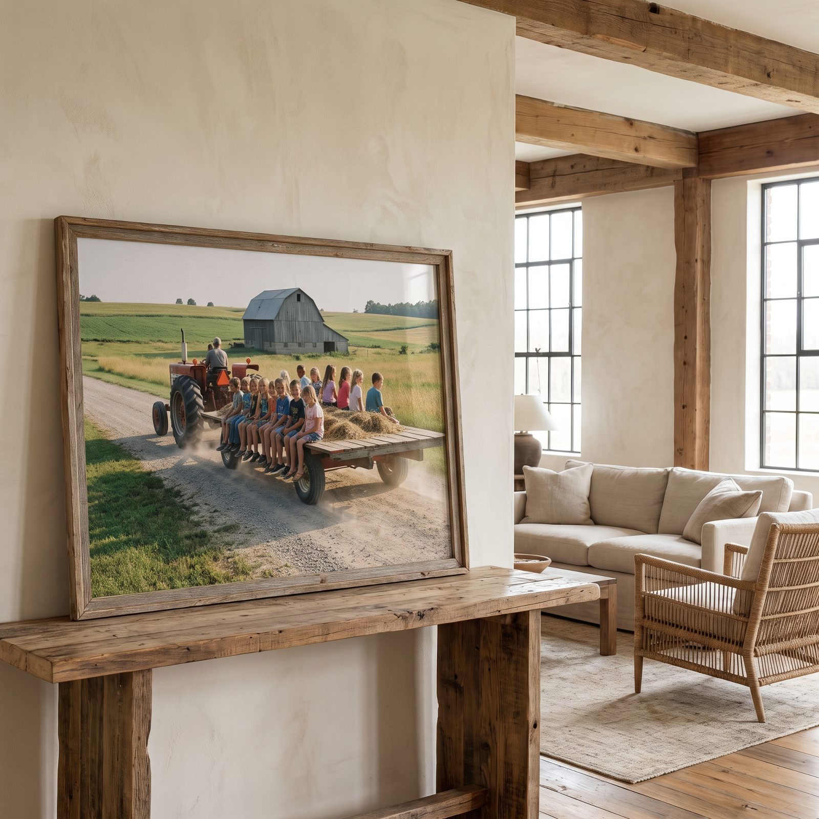 Open Hay Wagons Without Rails or Seat Belts
