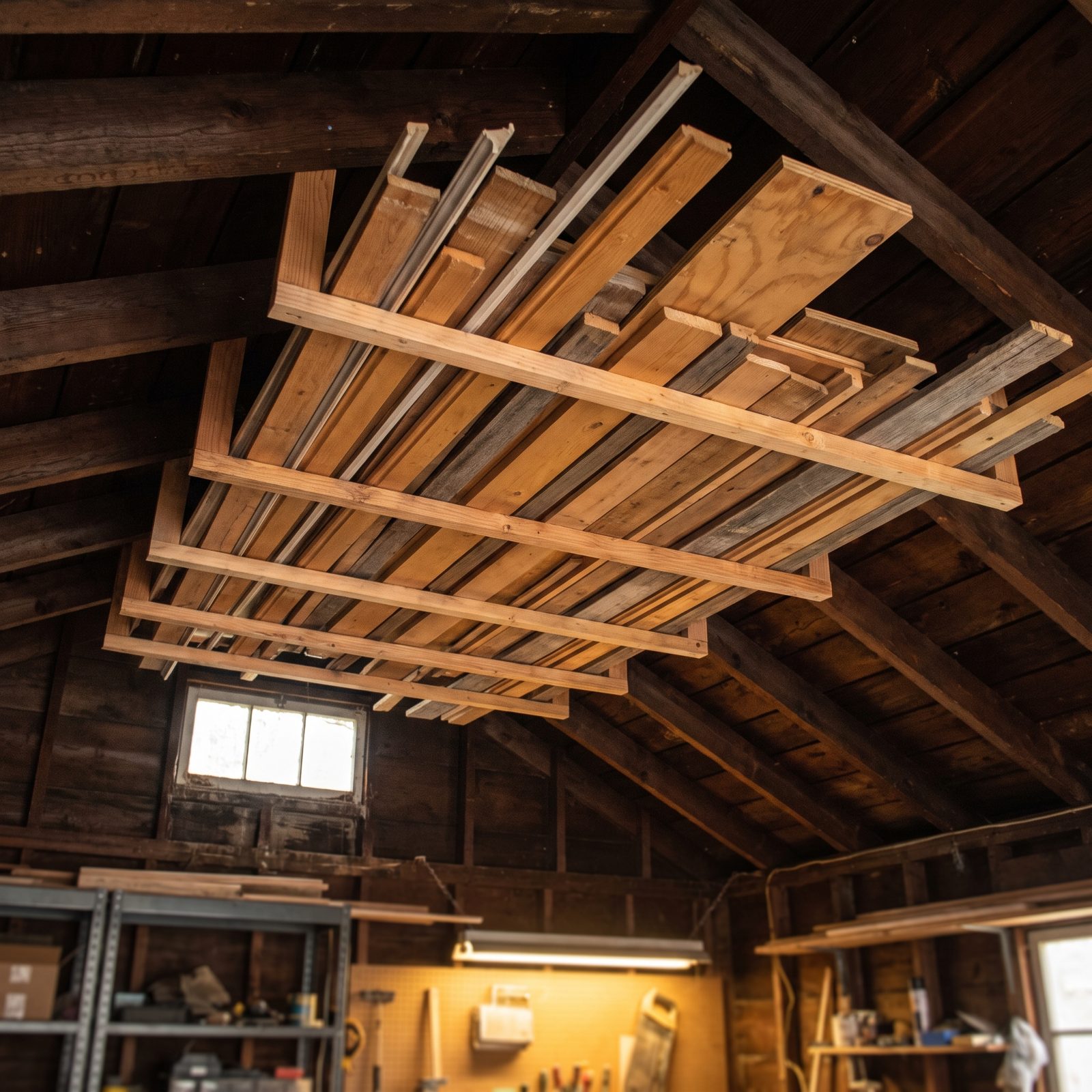 An Overhead Rack for Scrap Lumber