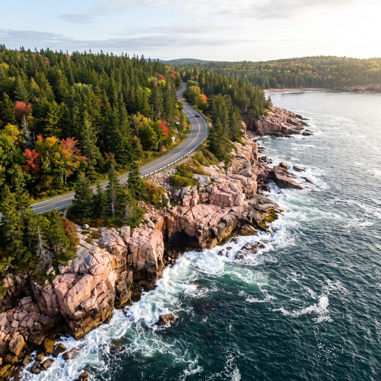 Park Loop Road Through Acadia National Park, Maine