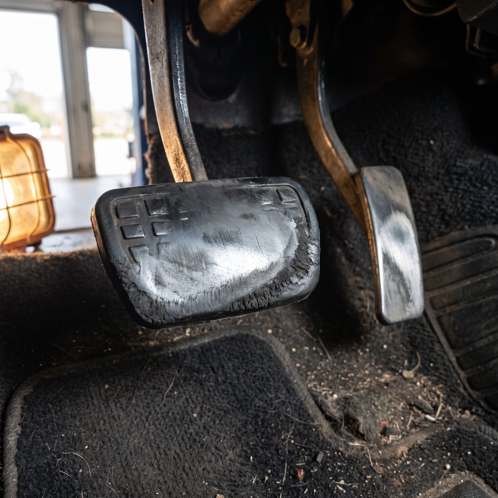 Pedal Rubber That Argues With the Odometer: Worn Pedals on a Supposedly Low-Mileage Car