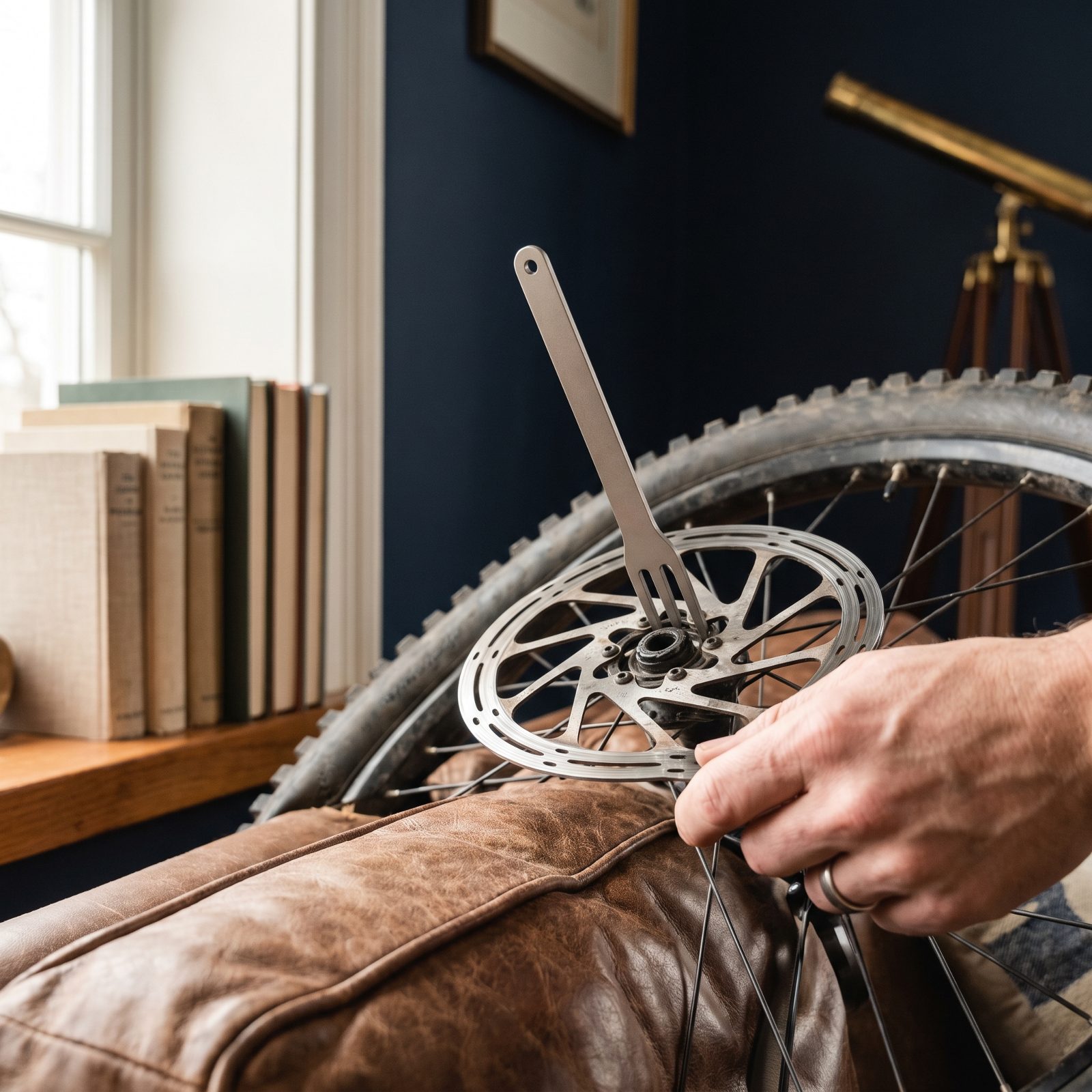 Pocket Rotor-Truing Forks That Straighten a Rubbing Brake Disc