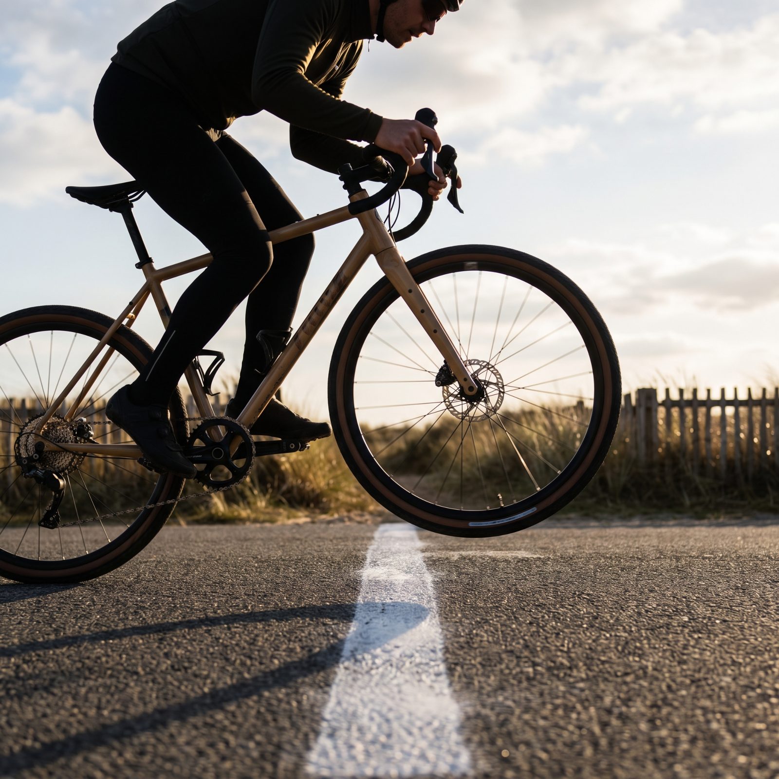 Practice Lifting the Front Wheel Over a Chalk Line