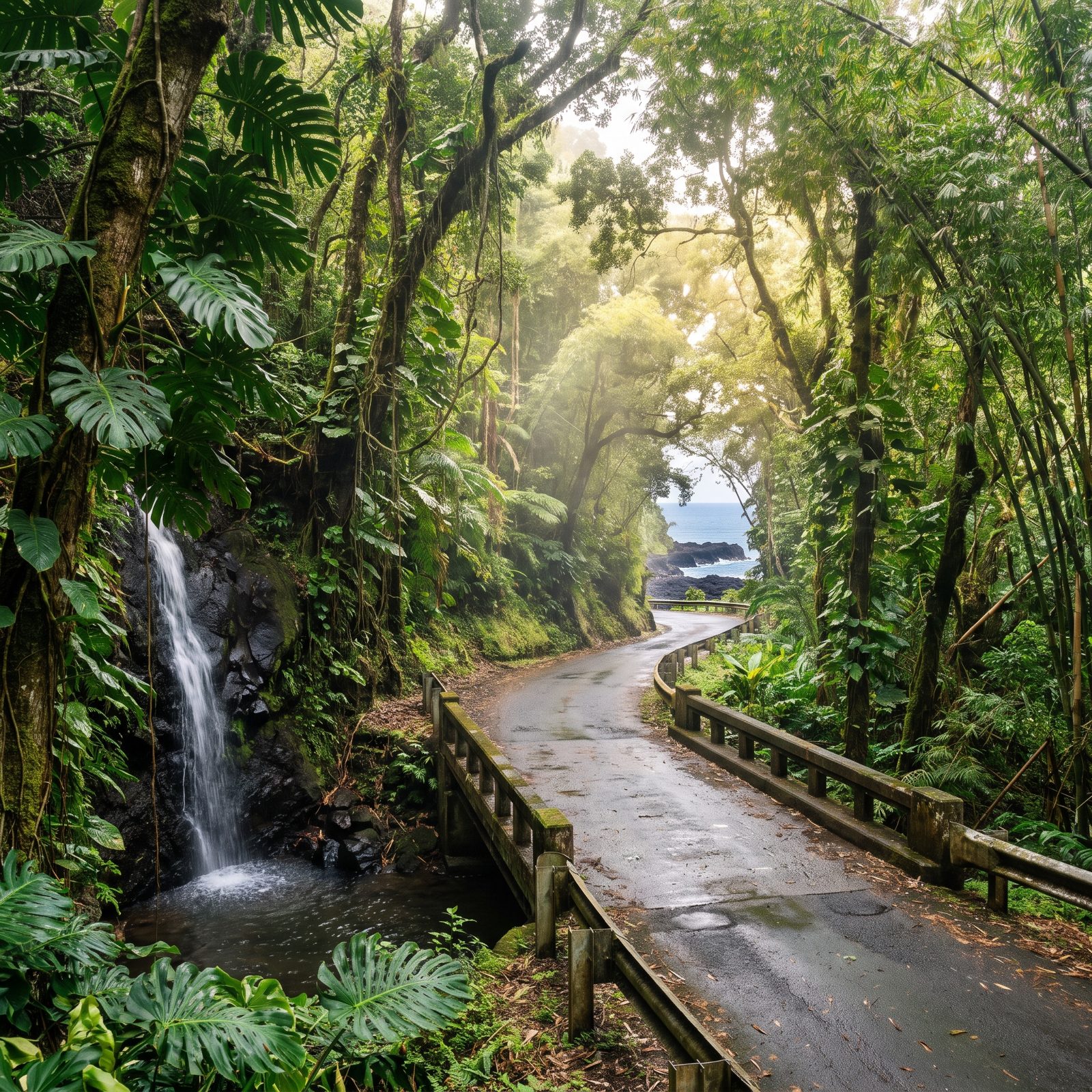 Road to Hana Along Maui's Rainforest Coast, Hawaii