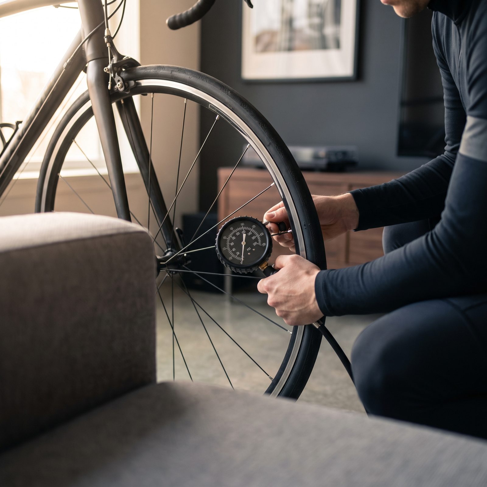 Run Slightly Less Pressure in the Front Tire