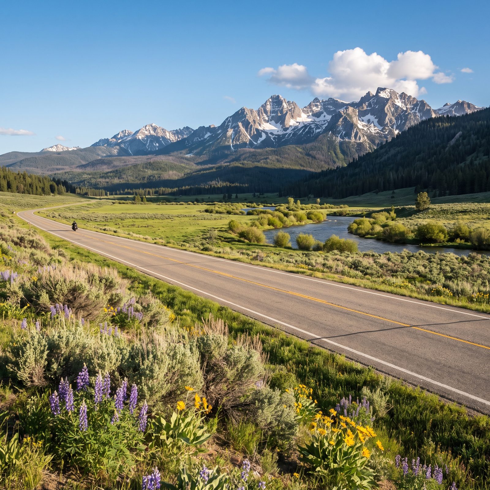 Sawtooth Scenic Byway Through Central Idaho