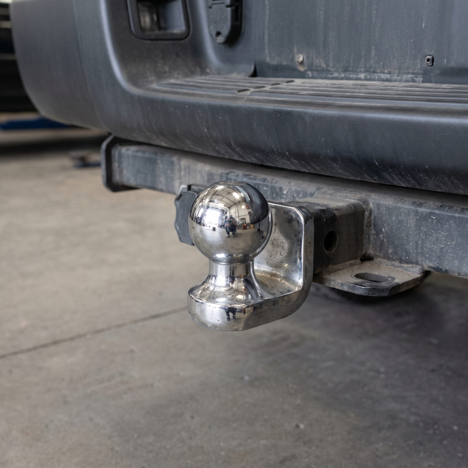 A Shiny, Heavily Used Tow Ball