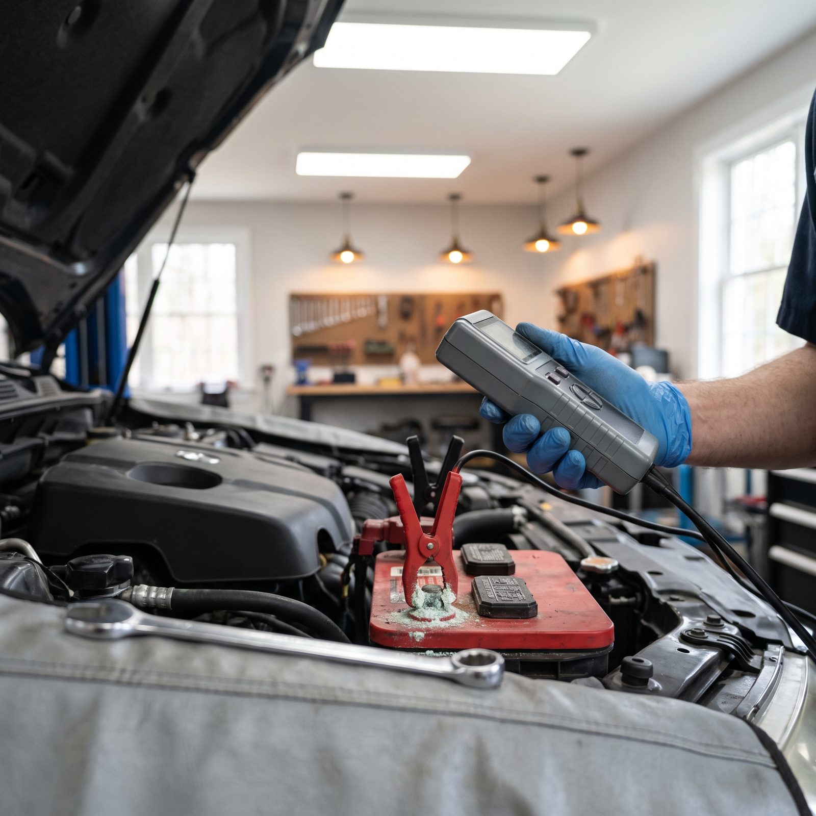 A Slow, Labored First Crank That Points Straight at the Battery, Cables or Starter