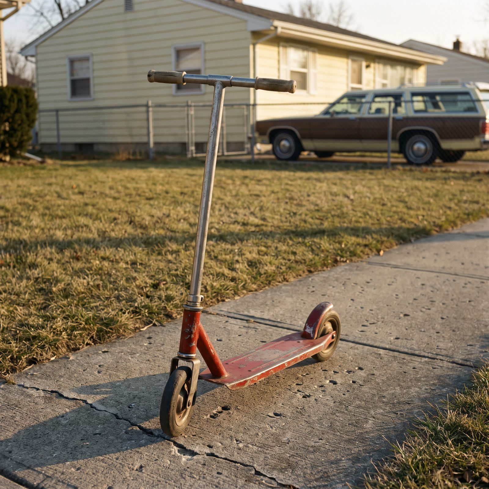 Steel Kick Scooters With Hard, Narrow Wheels