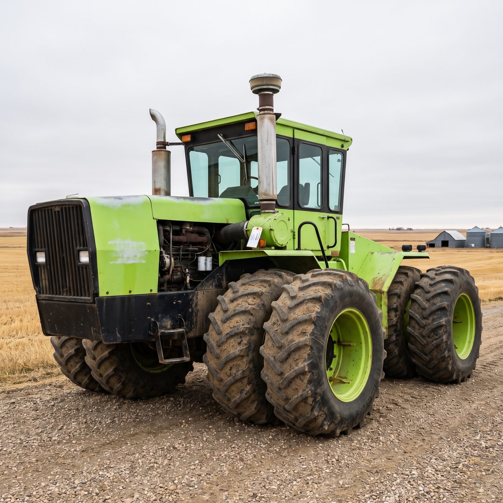 Steiger Tiger IV, The Lime-Green Giant On Four Equal Wheels