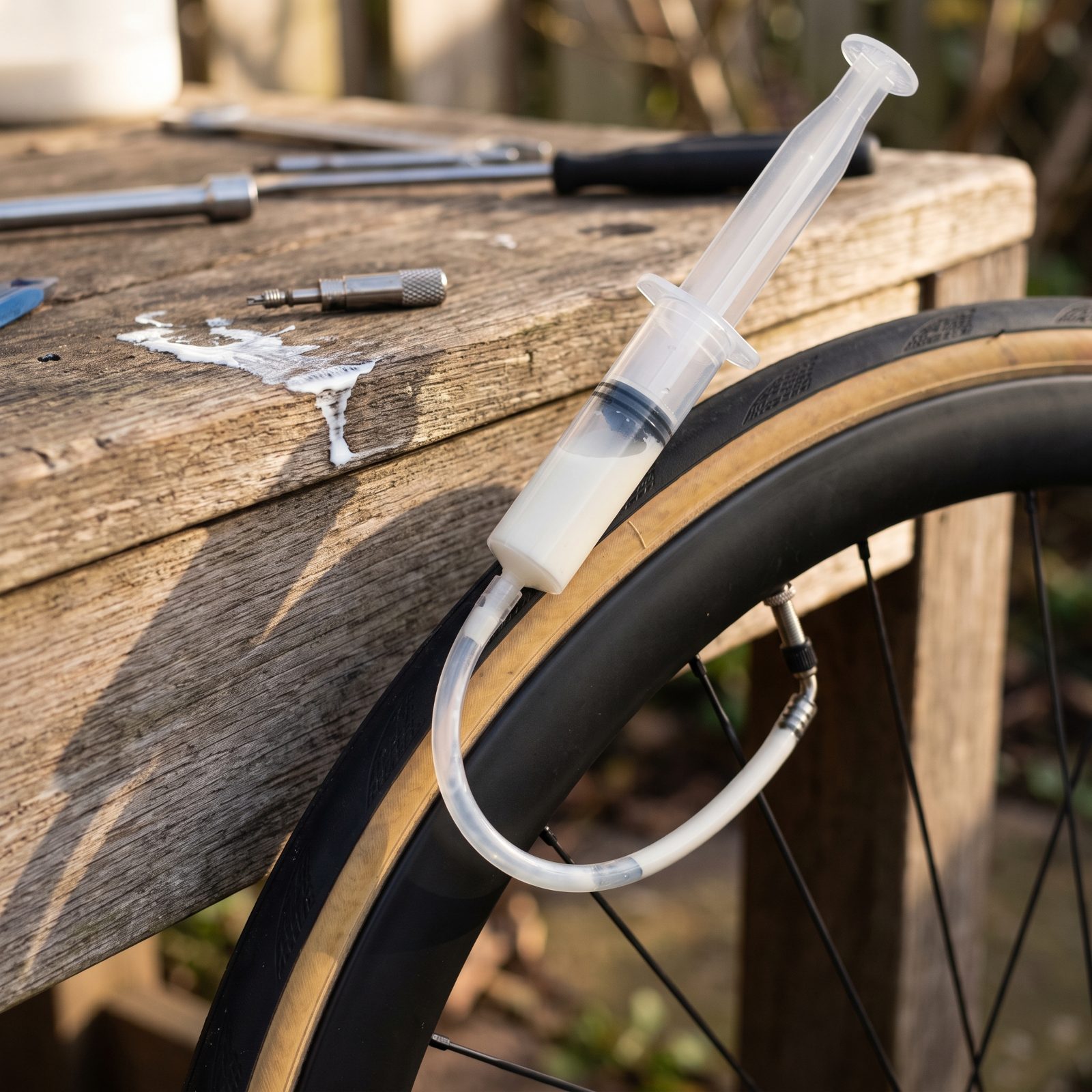 Tubeless Sealant Injectors That Refill Tires Without Unseating the Bead