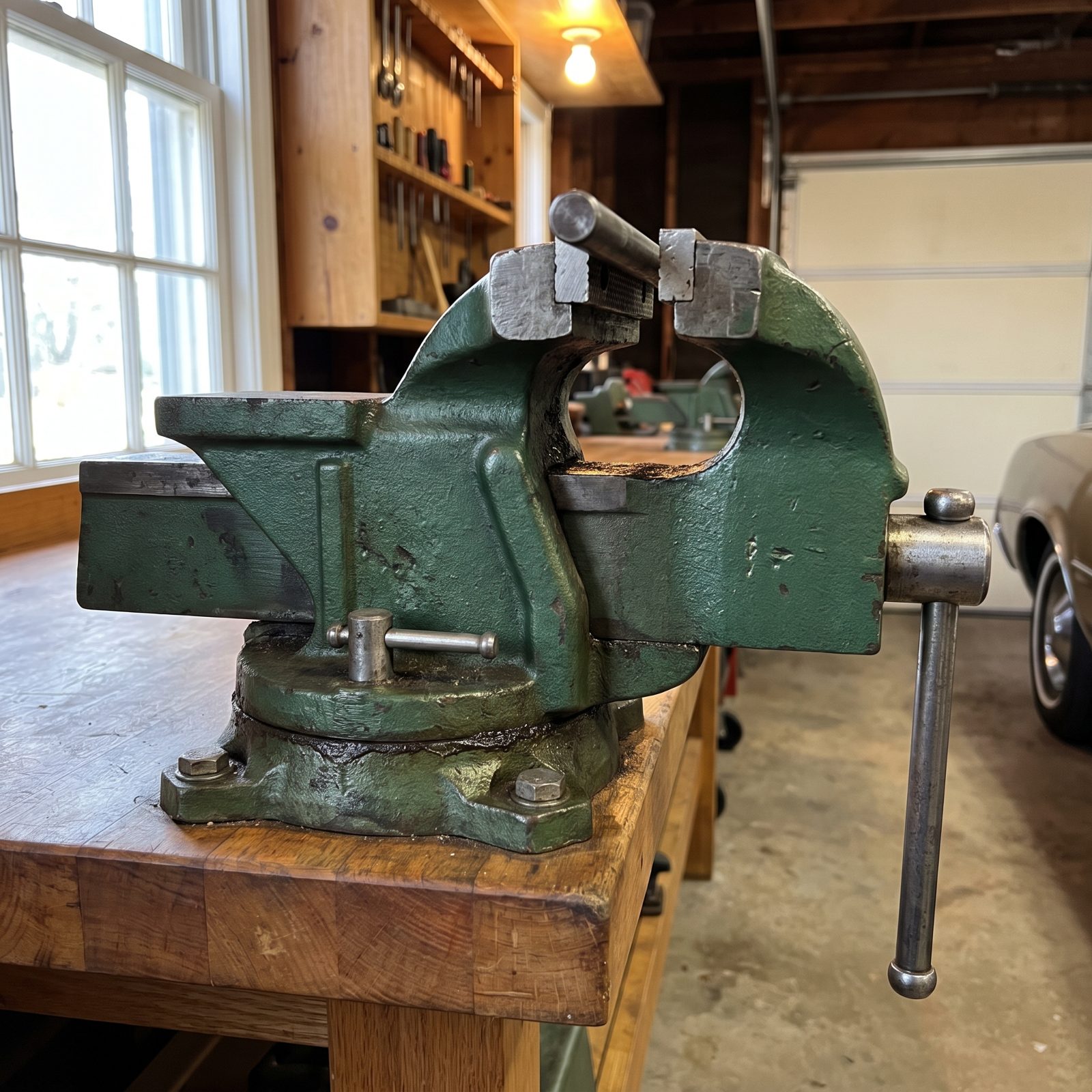 A Wall-Mounted Bench Vise