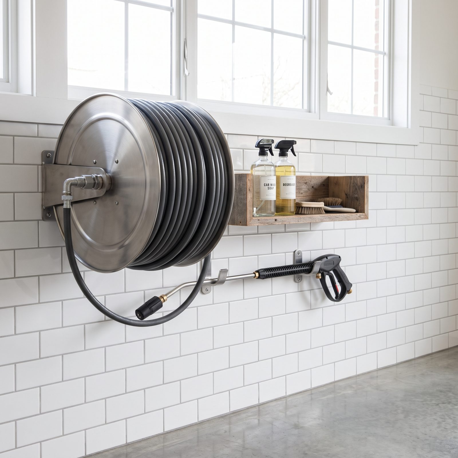 Wall-Mounted Pressure-Washer Station