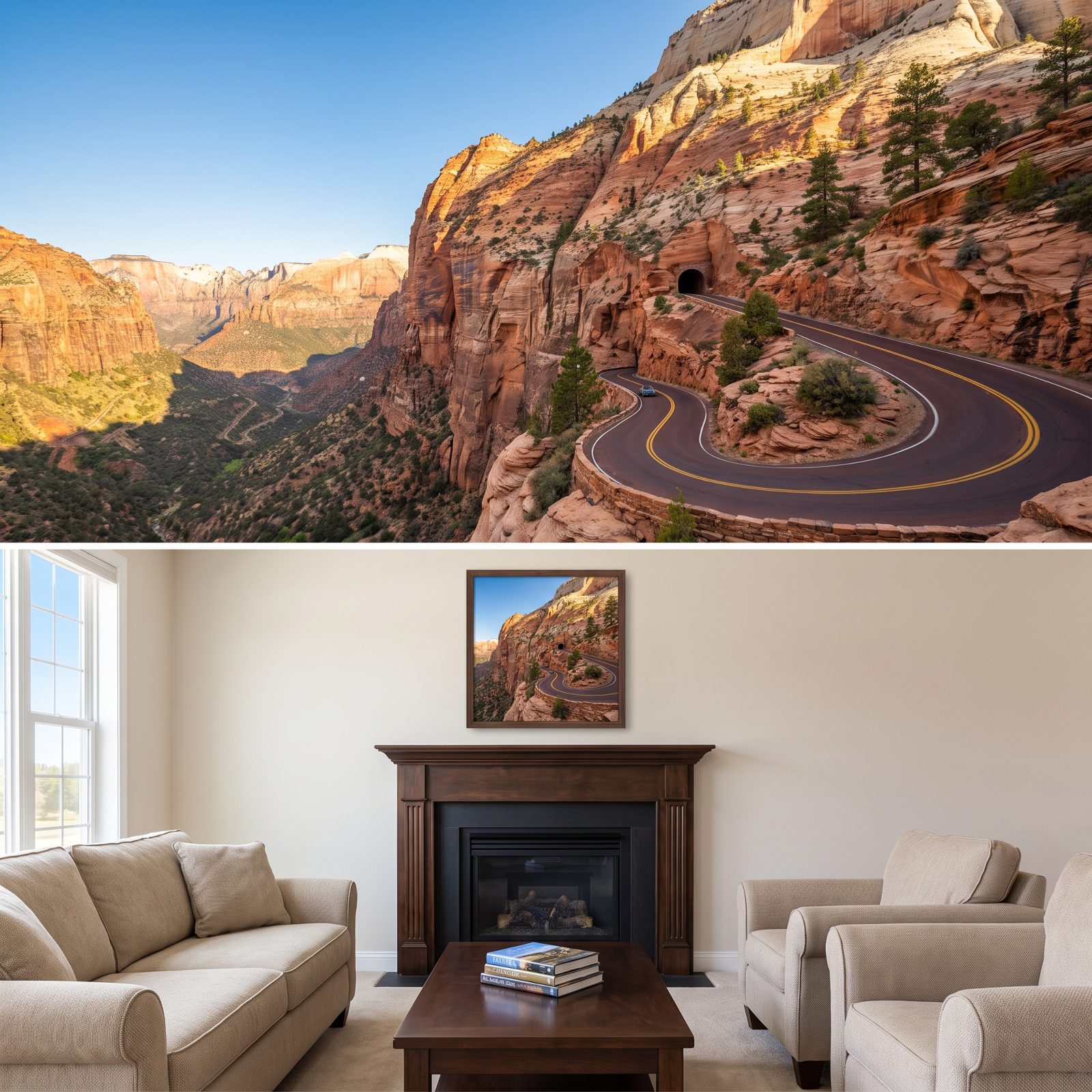Zion-Mount Carmel Highway Through Zion National Park, Utah